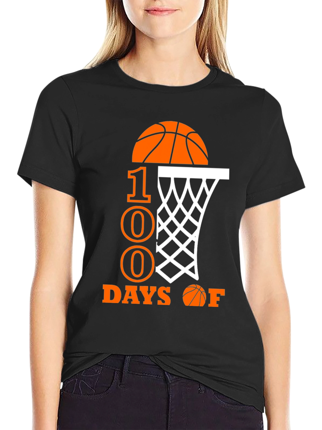 100 Days of School Basketball T-Shirt