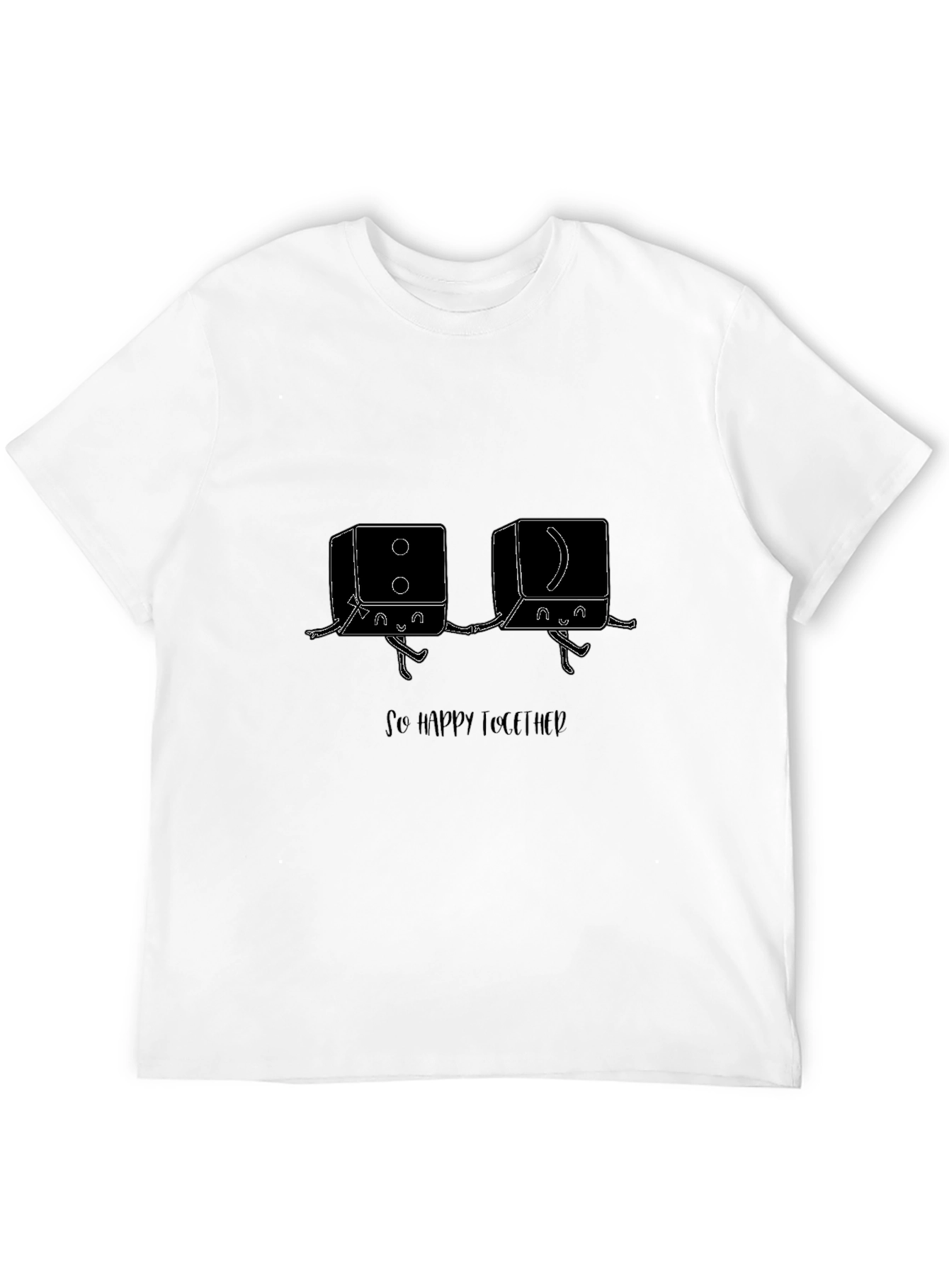 So Happy Together Black Graphic T-Shirt