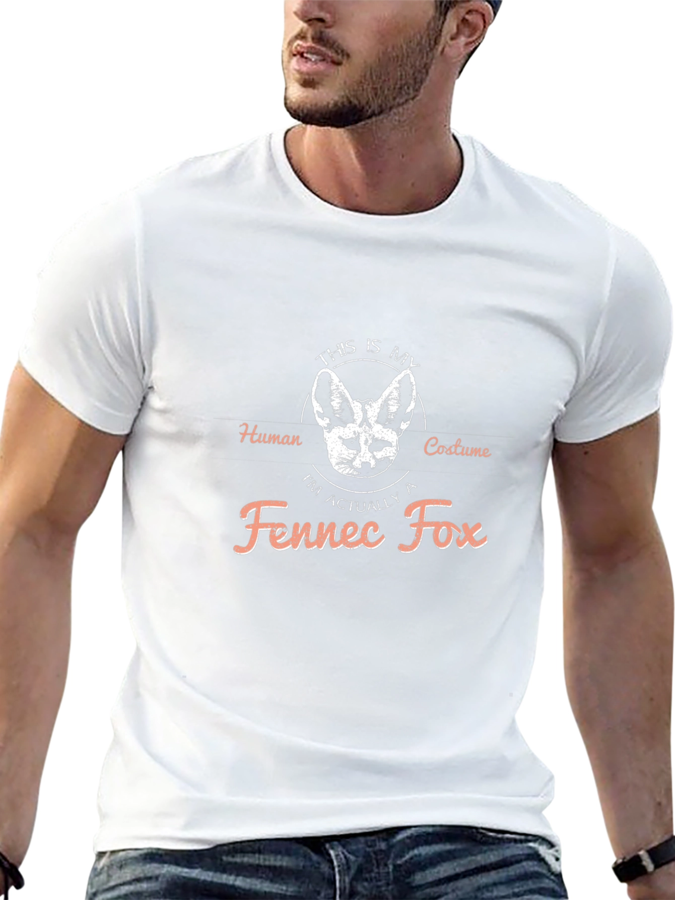 Fennec Fox Human Costume Graphic Tee