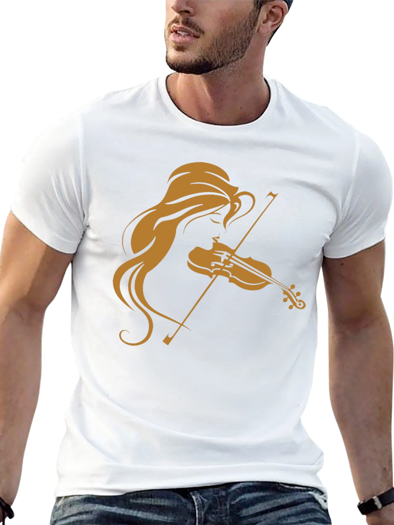 Musician Silhouette Black T-Shirt