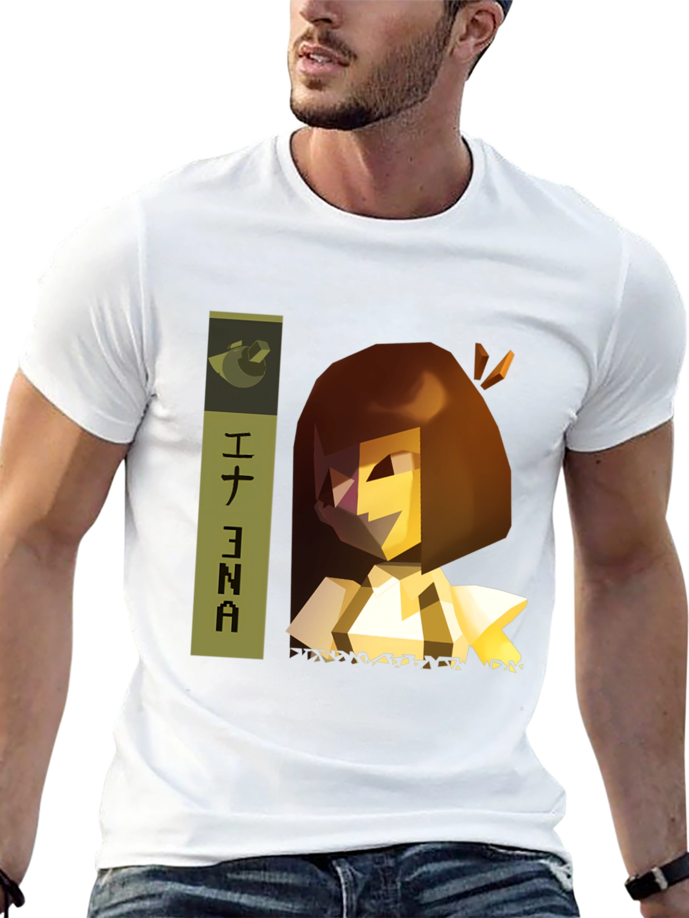 Ena Anime Character Black Graphic Tee