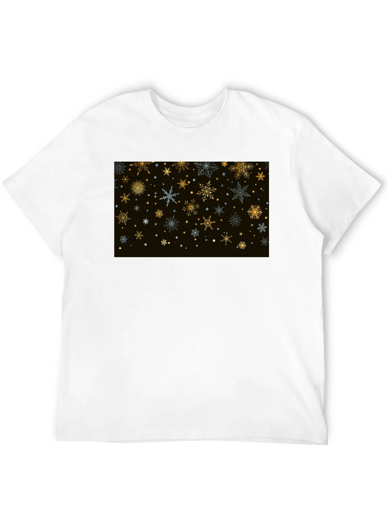 Festive Snowflake T-Shirt - Black