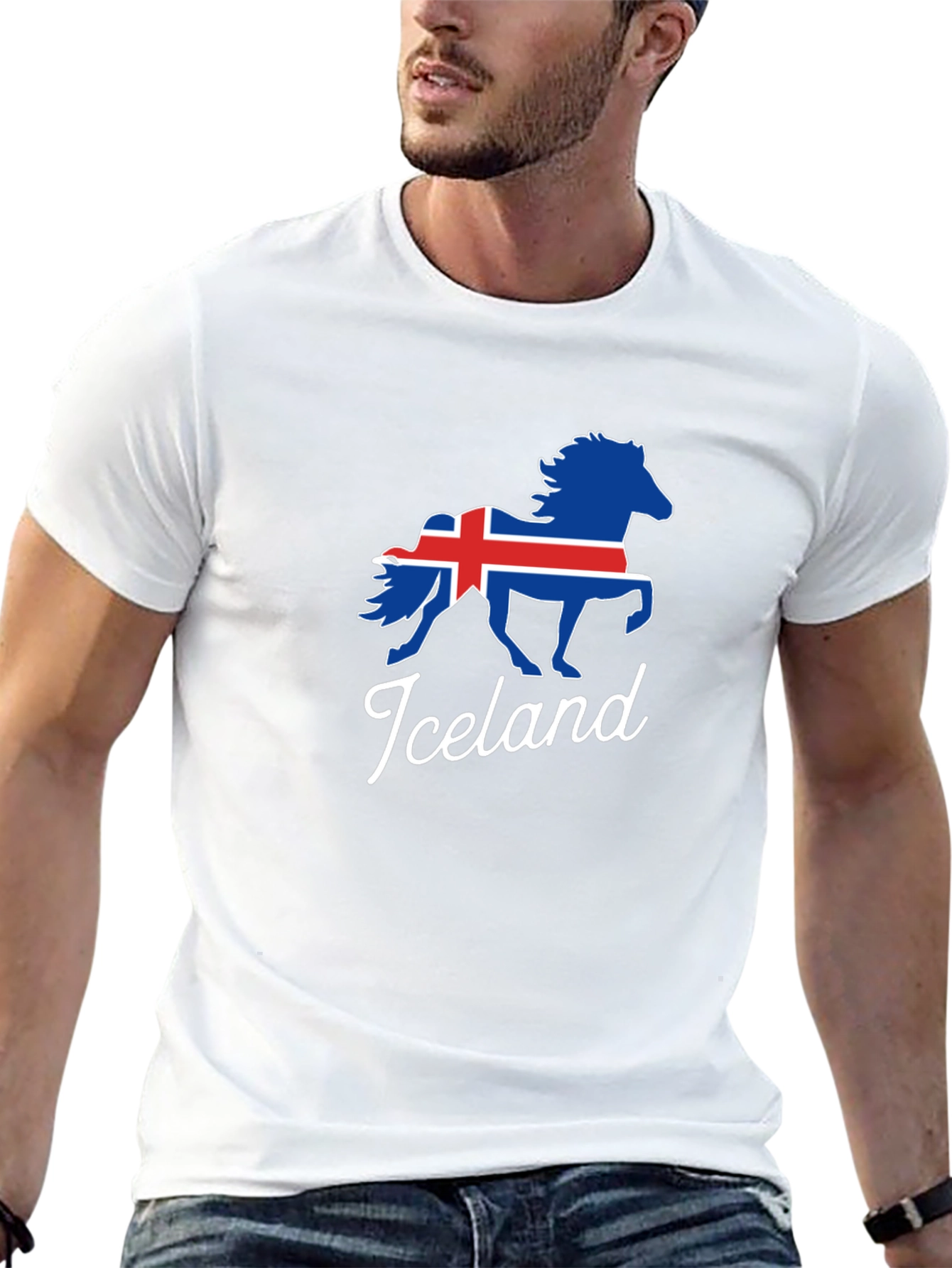 Iceland Horse Flag Graphic T-Shirt