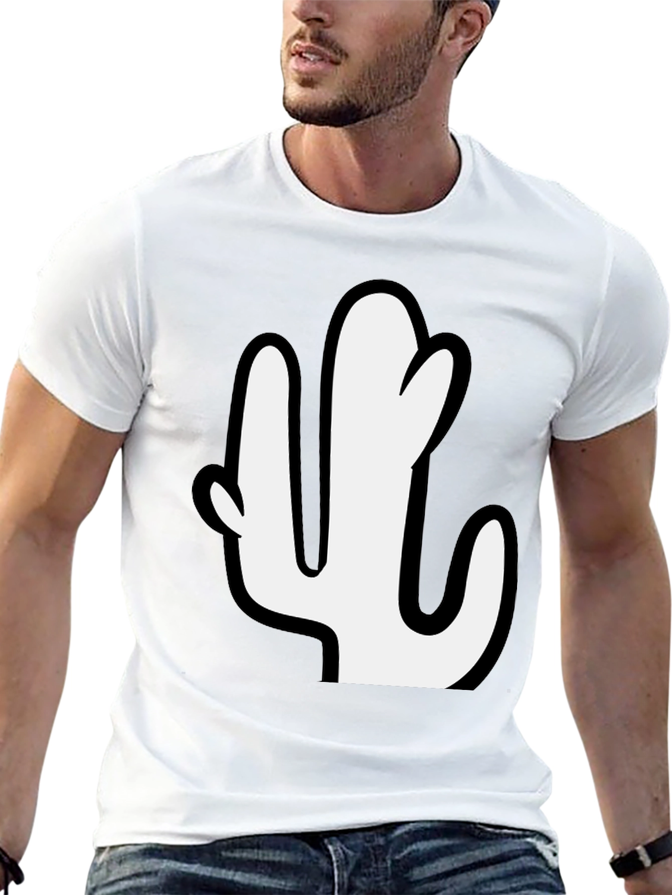 Cactus Graphic Print Tee - Casual Style
