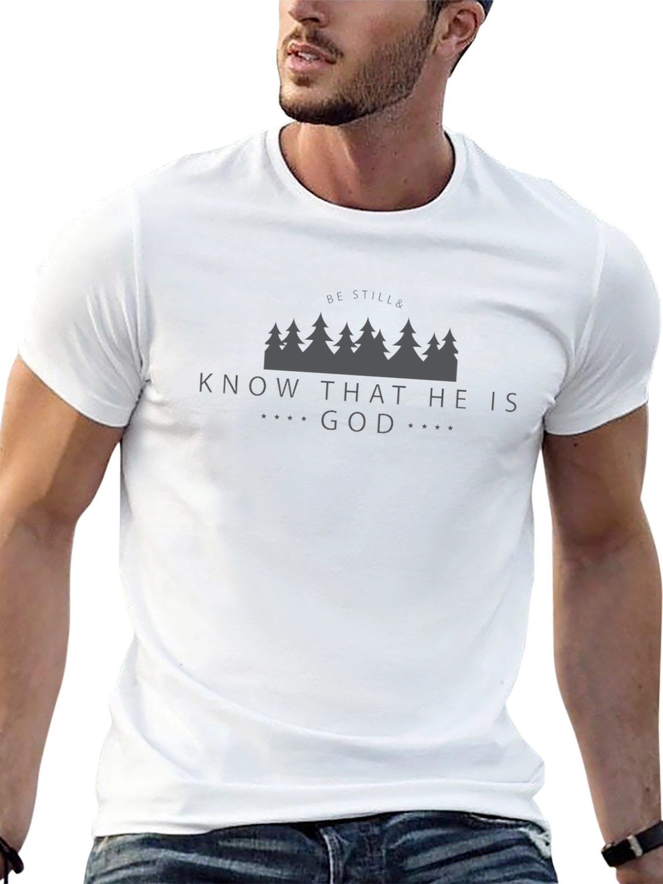Be Still Know God Black T-Shirt
