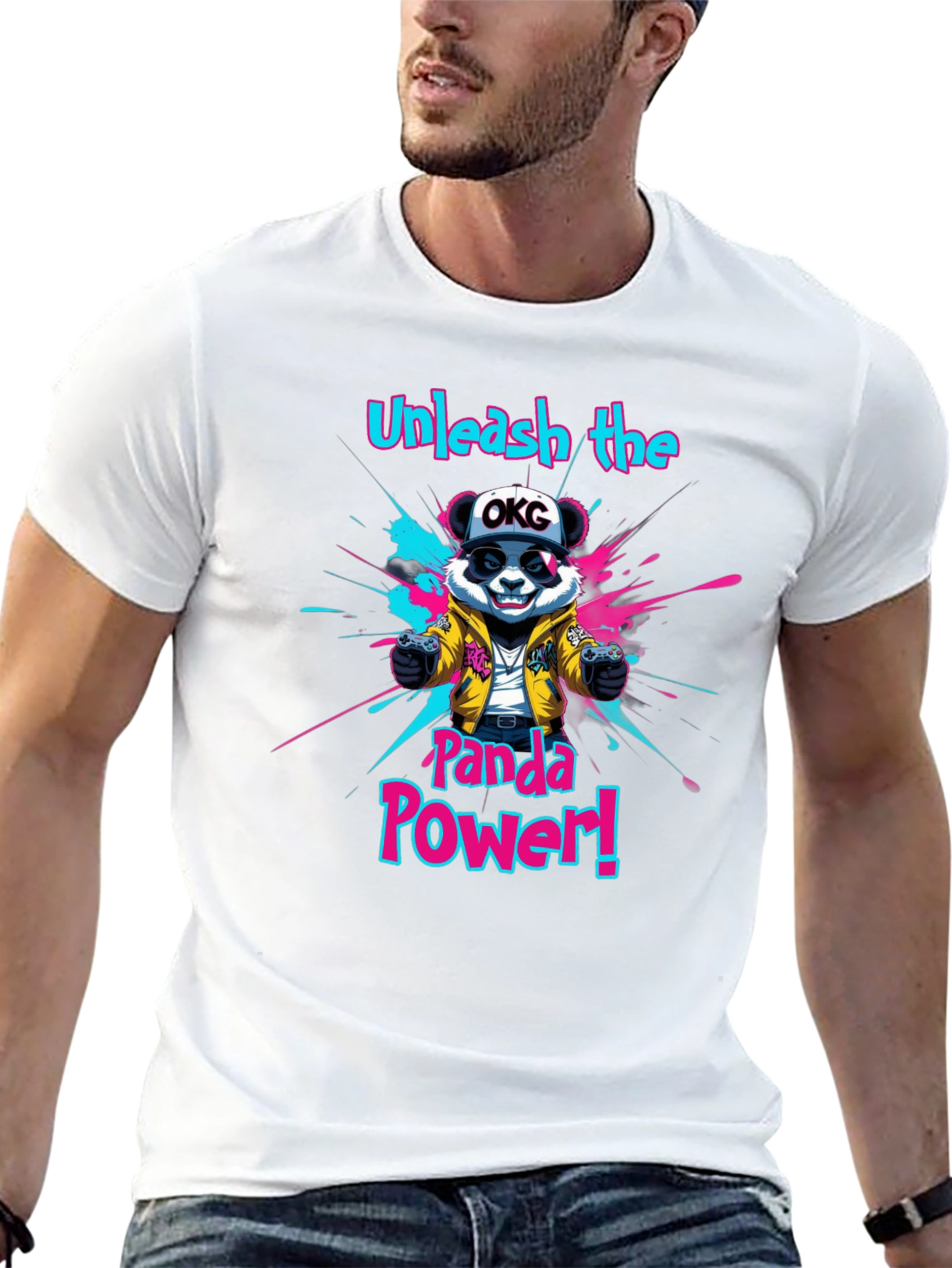 Unleash Panda Power Black T-Shirt
