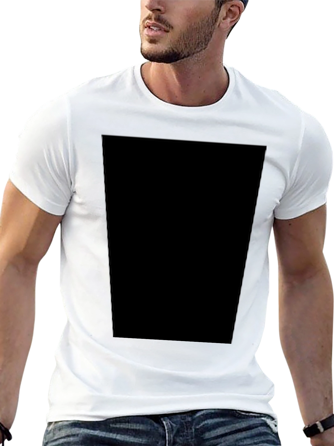 Mens Black Casual T-Shirt - Comfort Fit