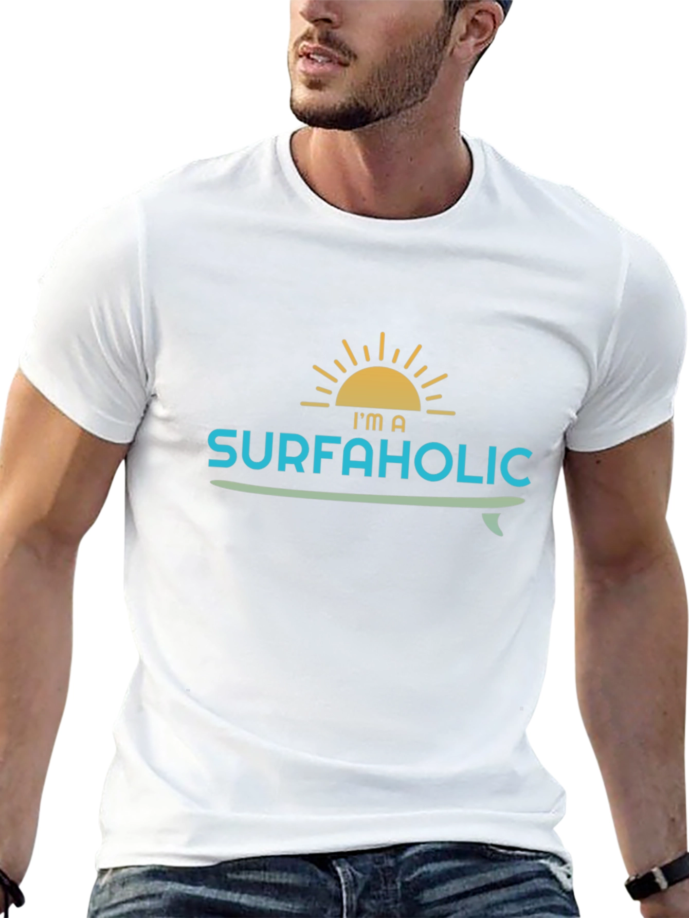 Surfaholic Graphic T-Shirt - Black