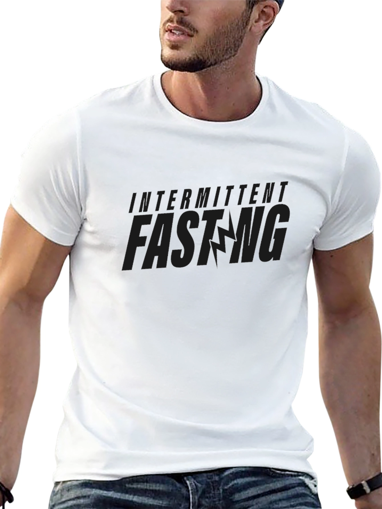 Intermittent Fasting Black Graphic Tee