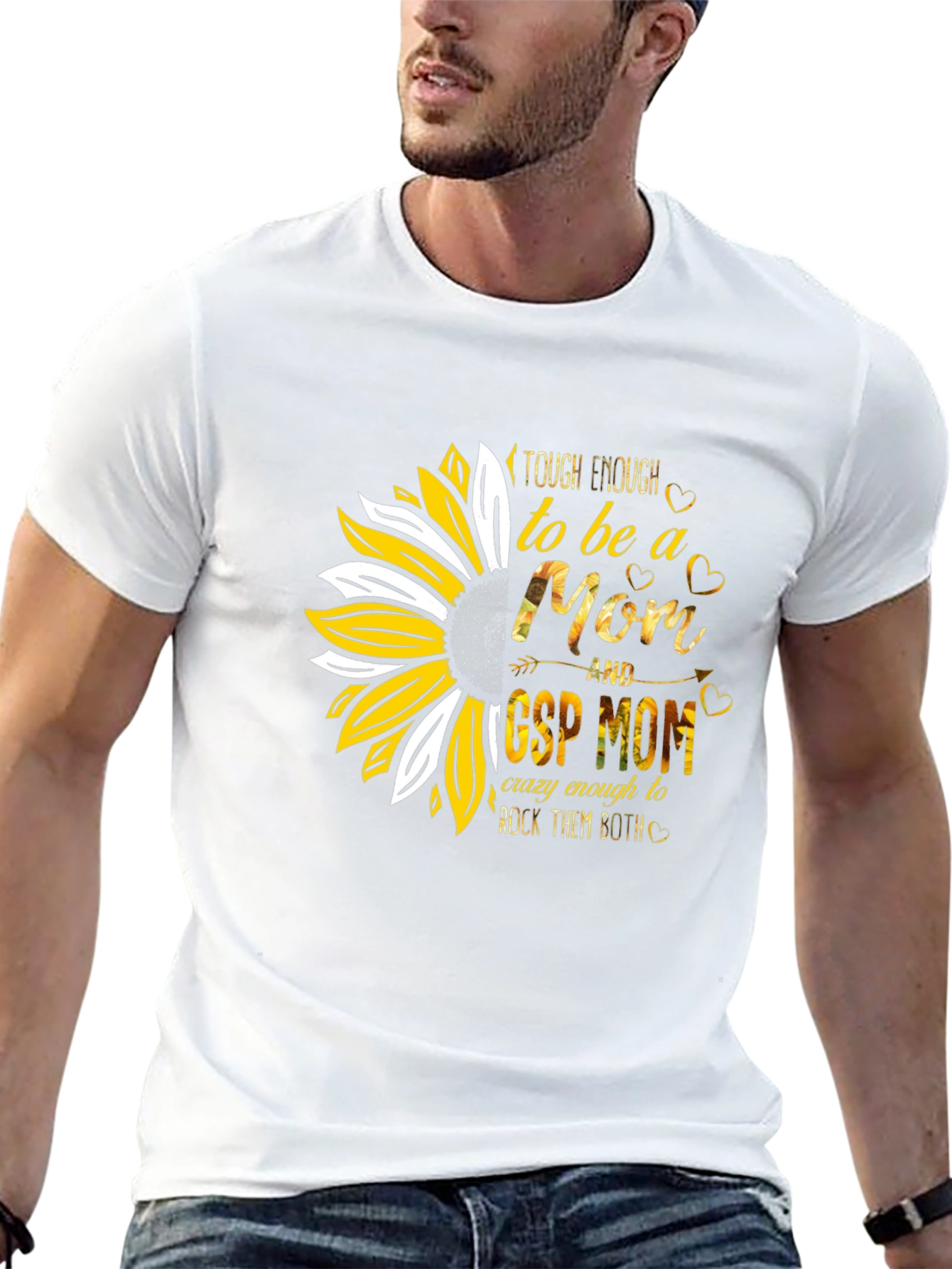 Tough Enough Mom T-Shirt: Sunflower GSP Design