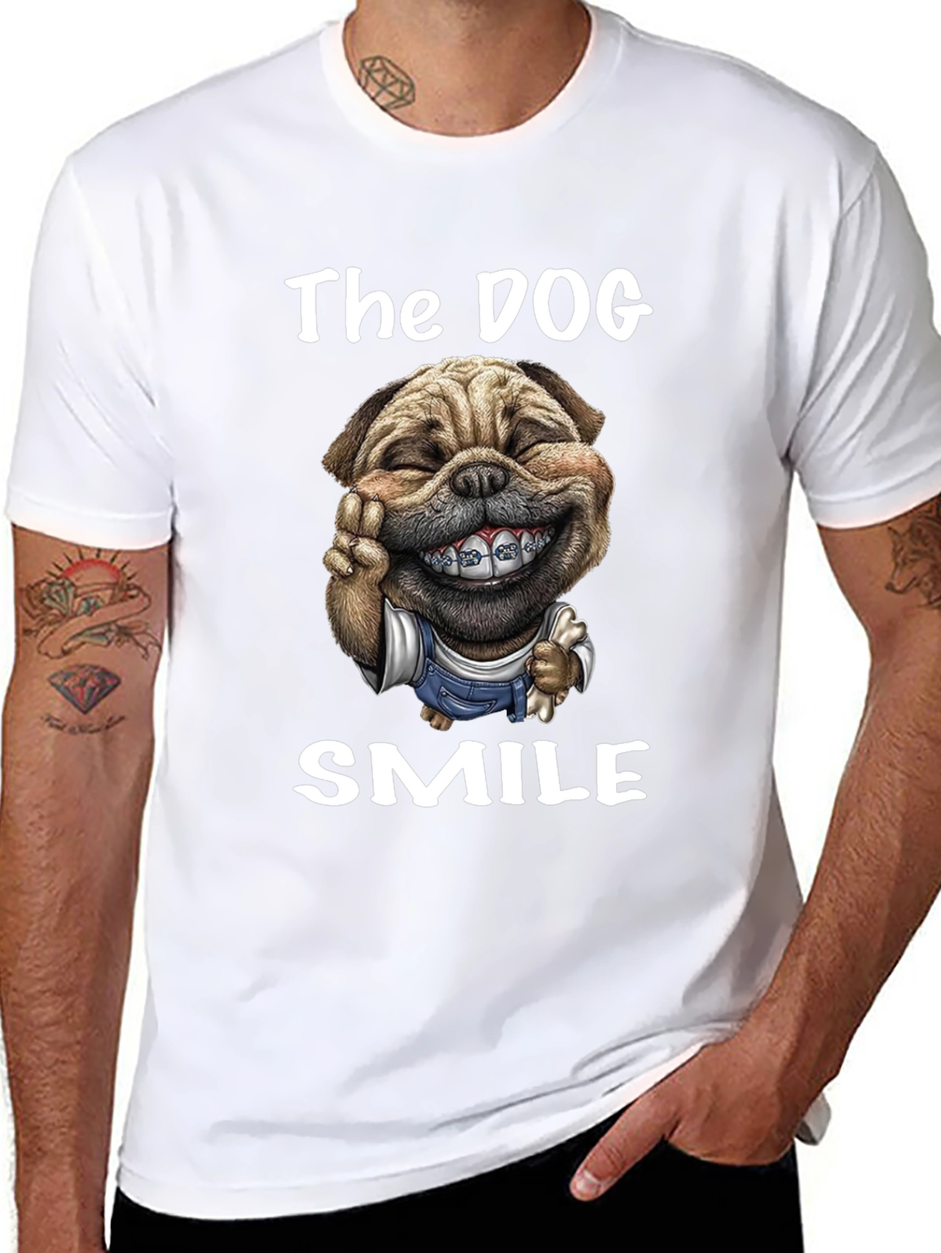 The Dog Smile Funny Graphic Tee