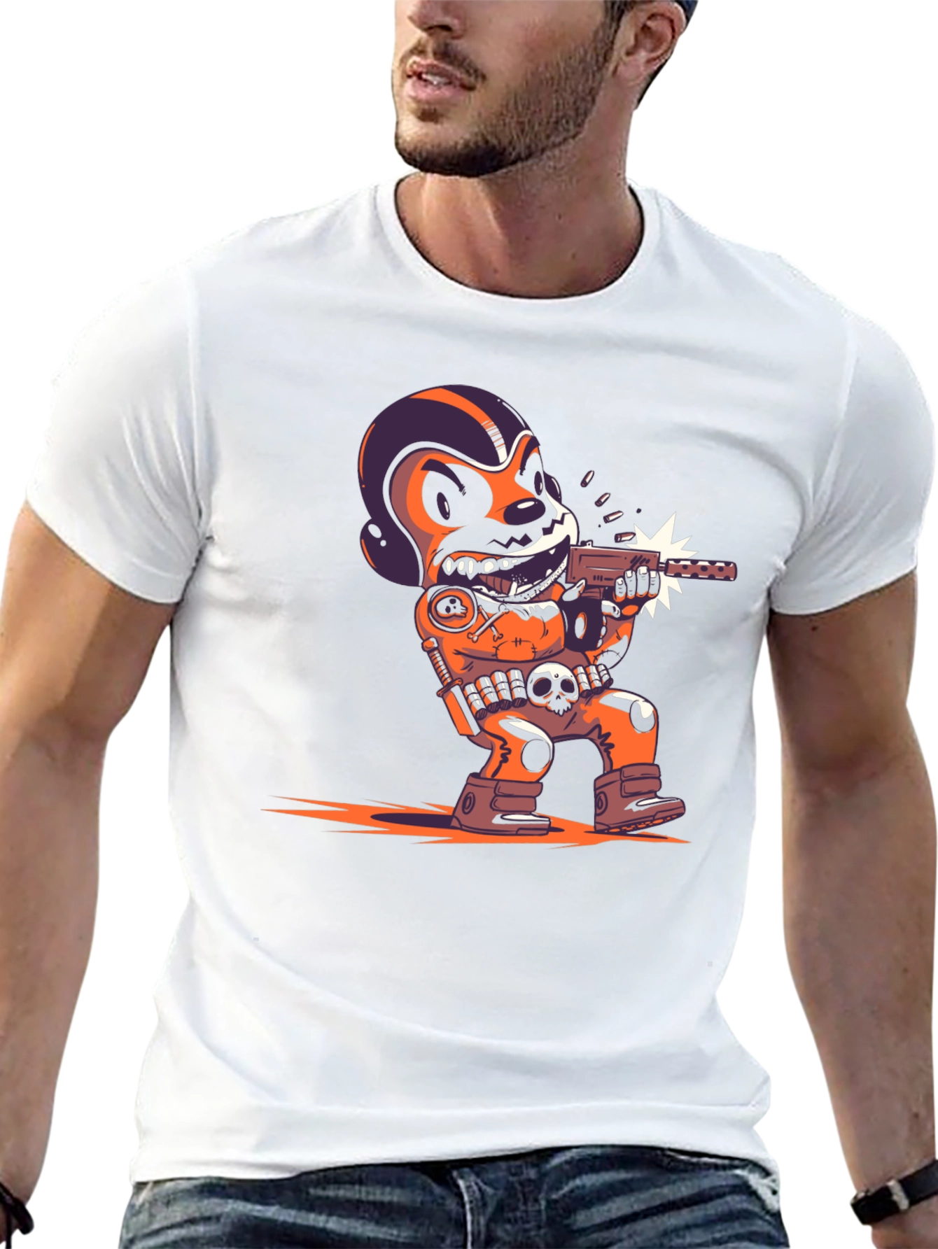 Skull Soldier Graphic T-Shirt