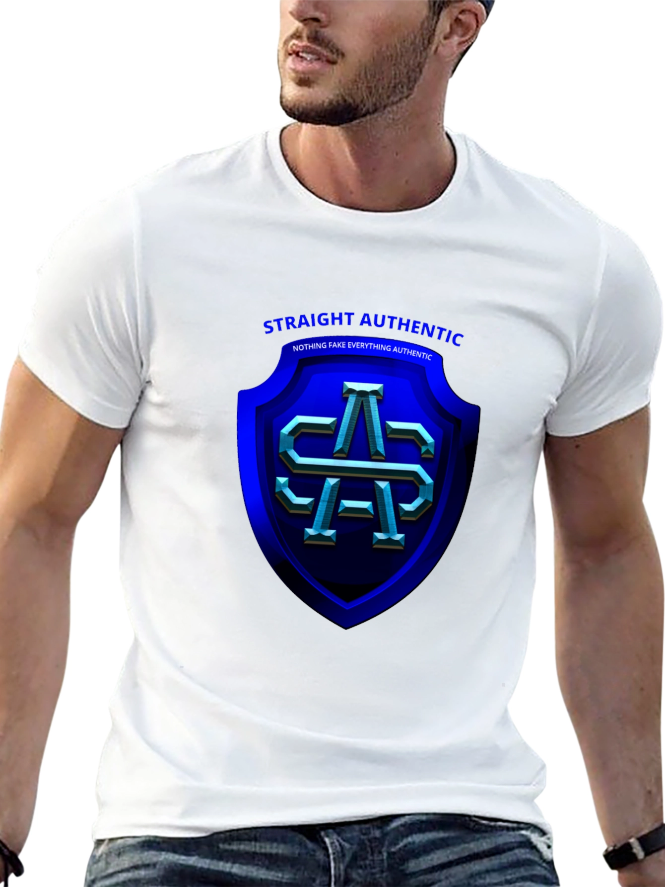 Straight Authentic Black T-Shirt