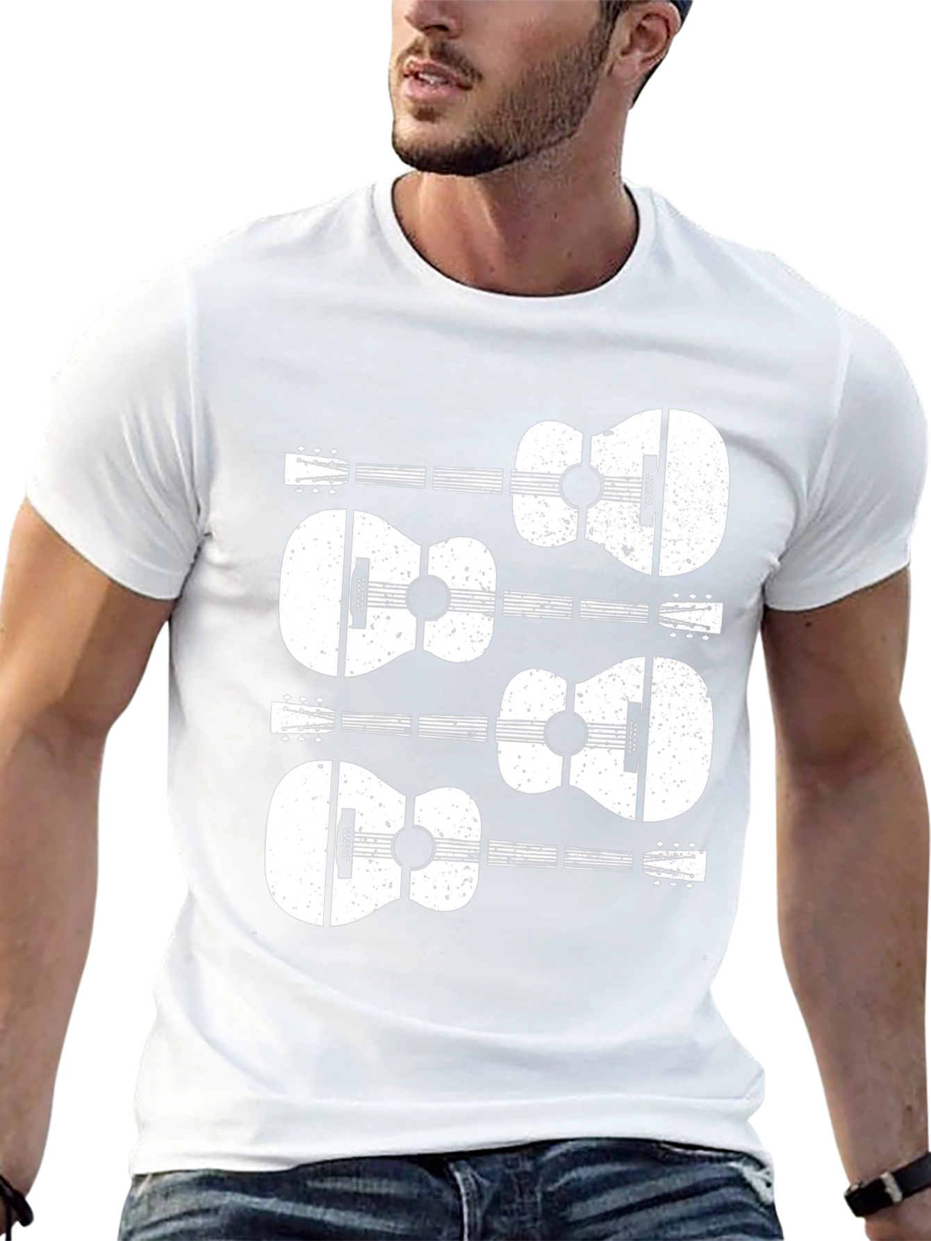 Guitar Graphic Black T-Shirt