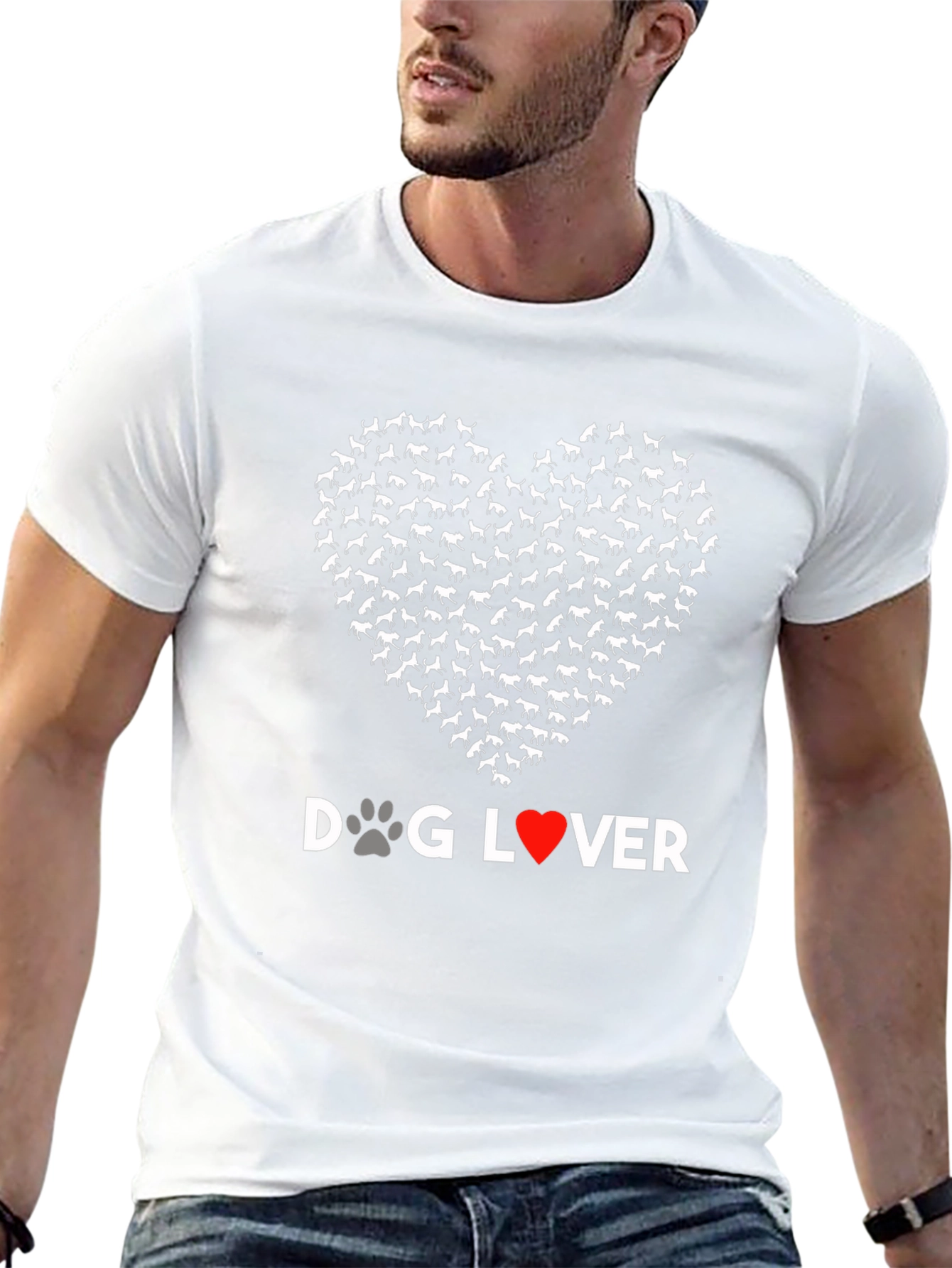 Dog Lover Heart Graphic Tee - Unisex