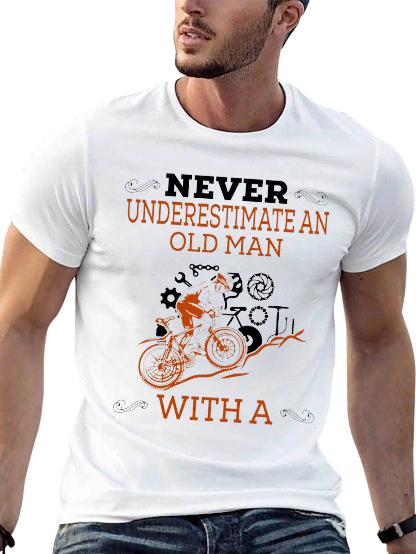 Never Underestimate an Old Man Biker T-Shirt