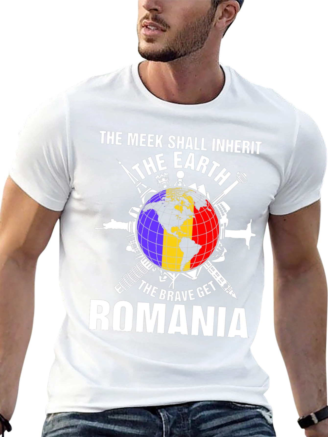 Romania T-Shirt - The Meek Shall Inherit The Earth