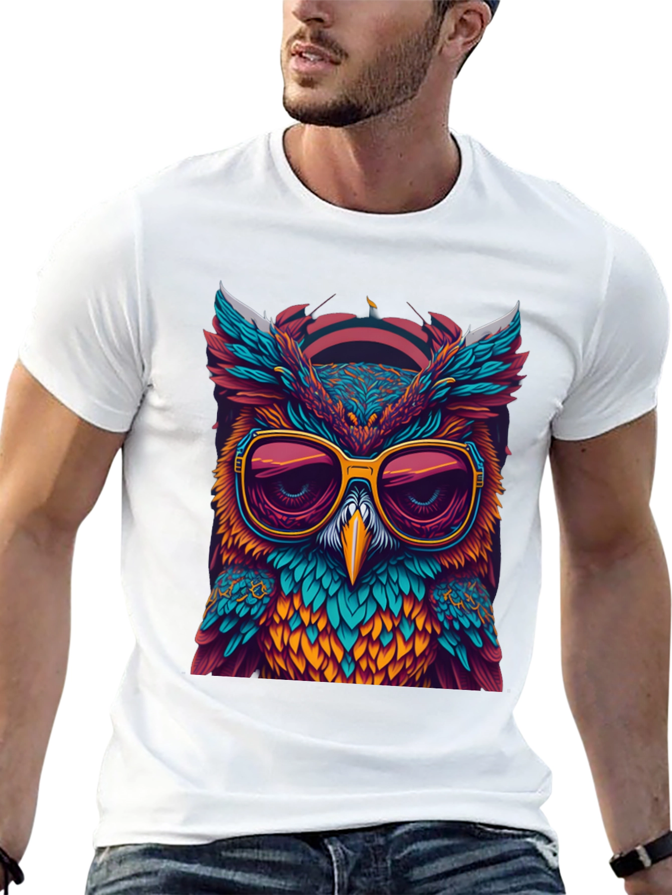 Cool Owl Graphic Tee - Unique Design