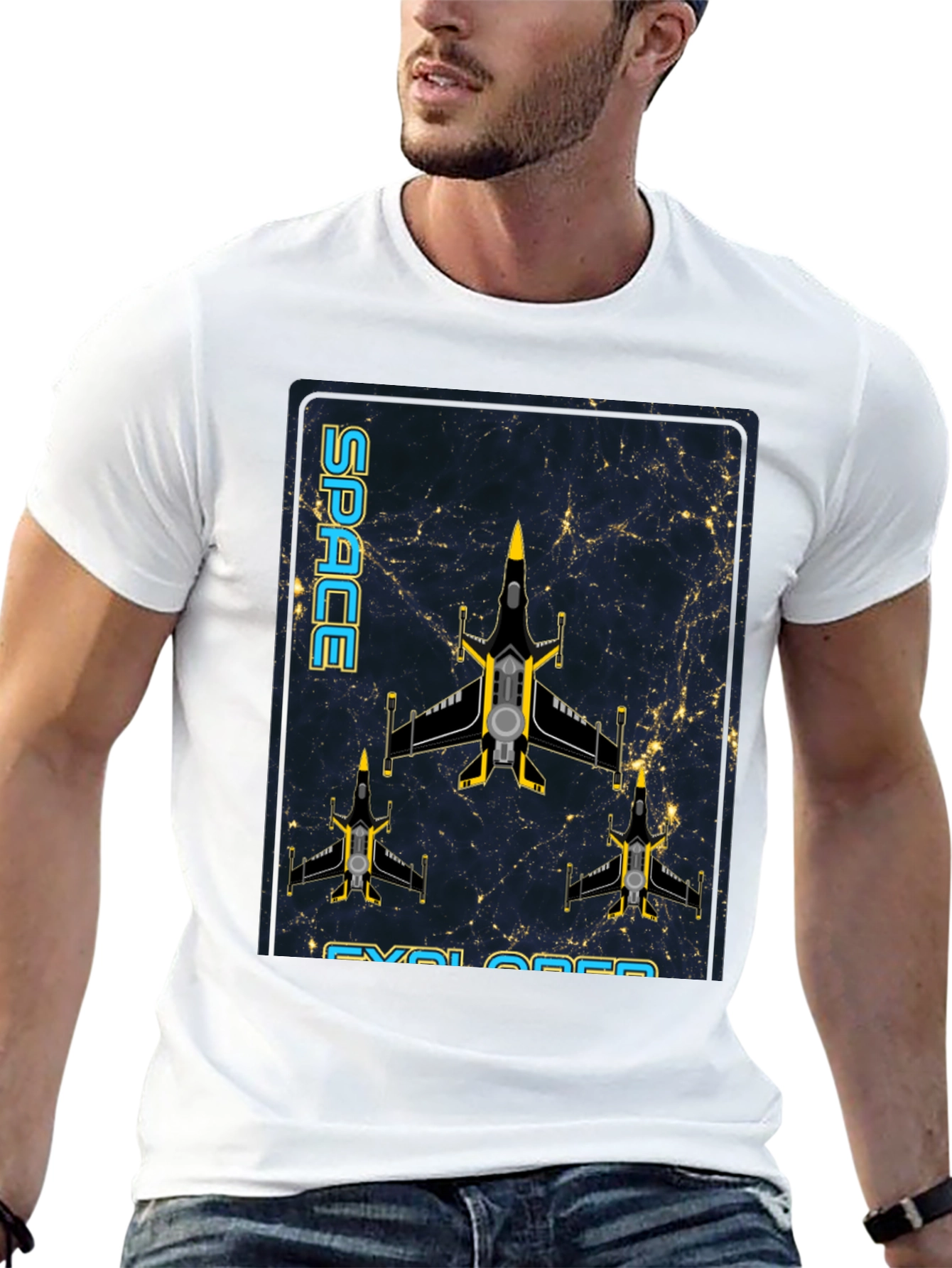 Space Explorer Graphic Tee - Sci-Fi Design