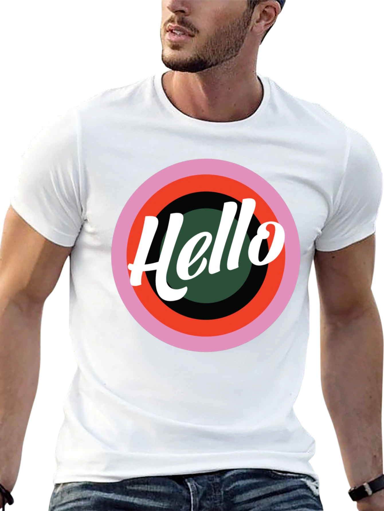 Hello Retro Graphic Tee - Stylish Casual T-Shirt