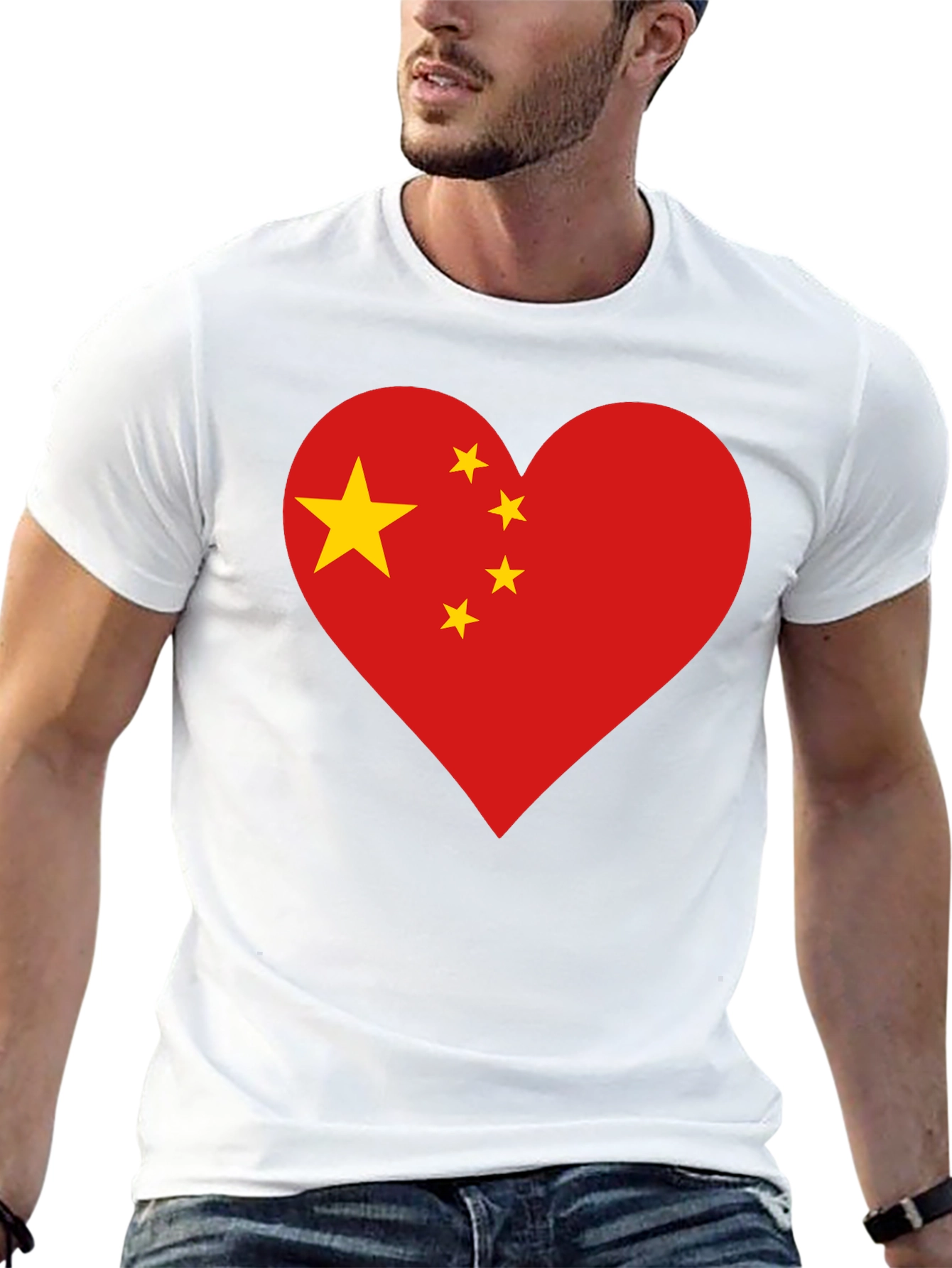 China Flag Heart T-Shirt