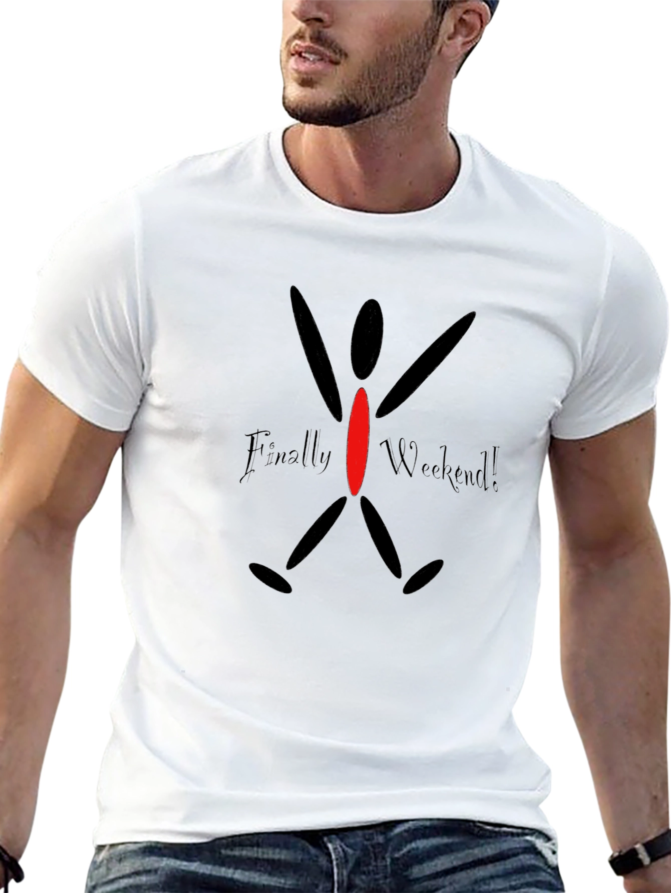 Finally Weekend Black Graphic Tee