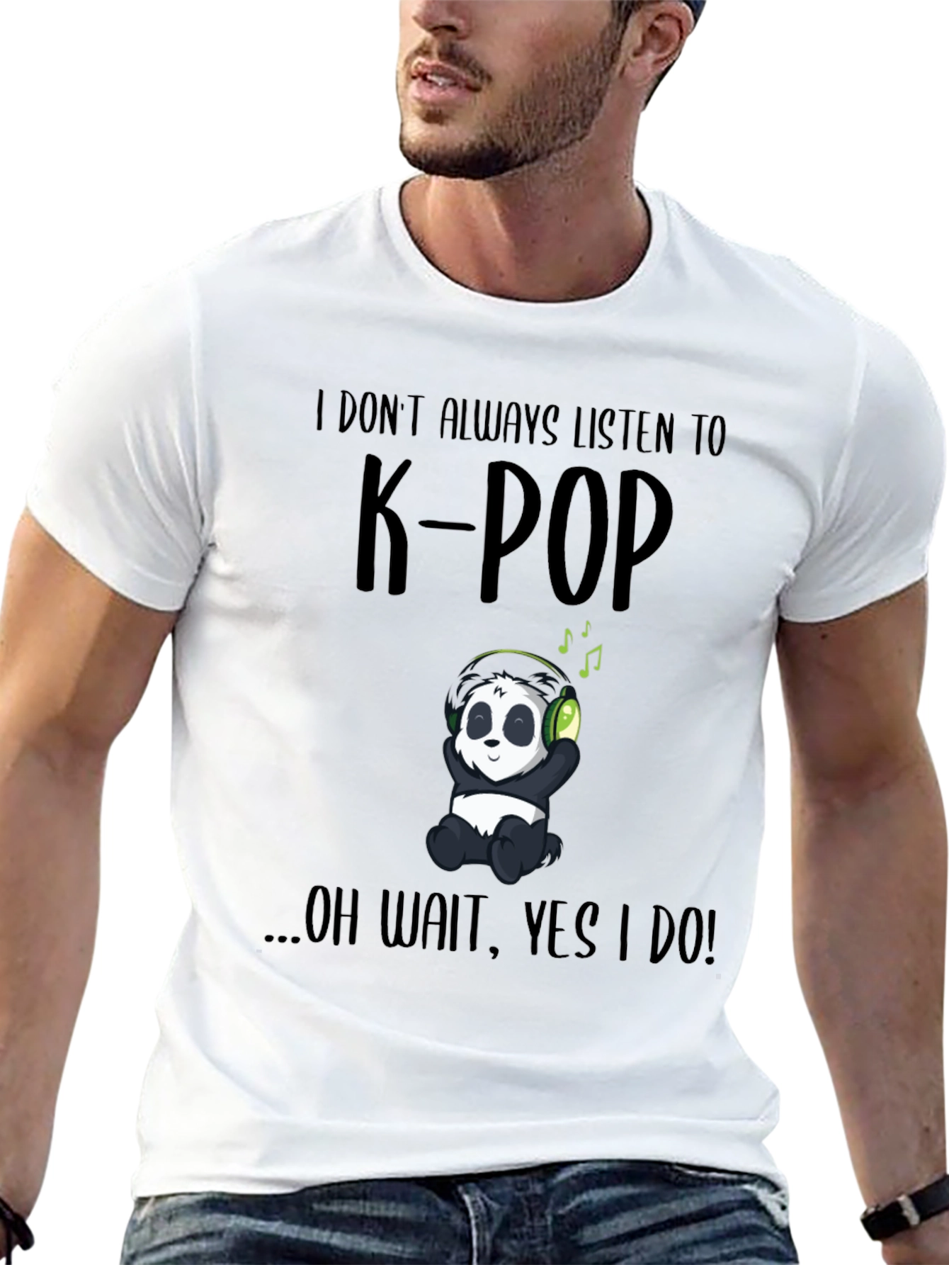K-Pop Panda T-Shirt - Music Lover Tee
