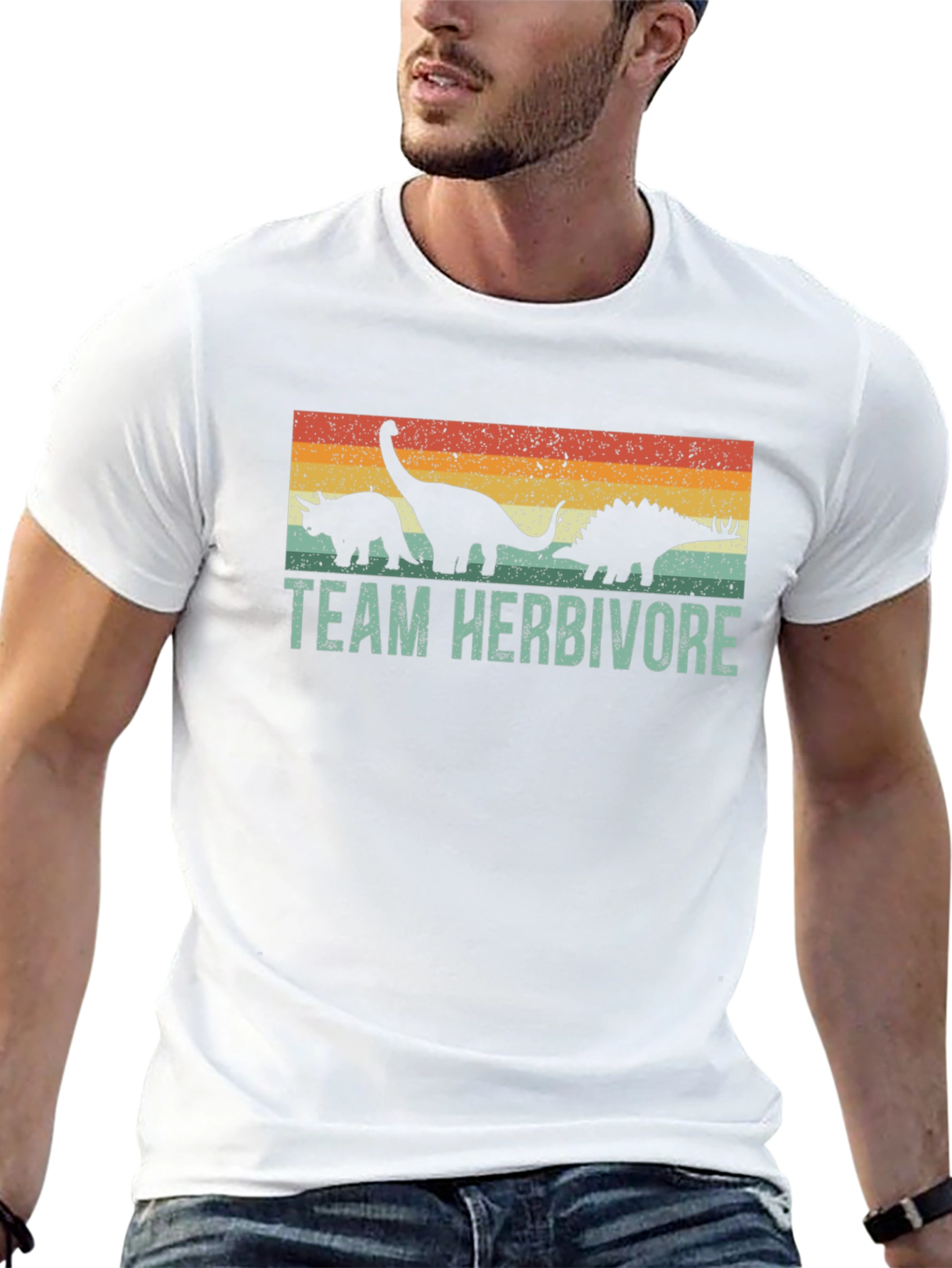 Team Herbivore Dinosaur Graphic T-Shirt
