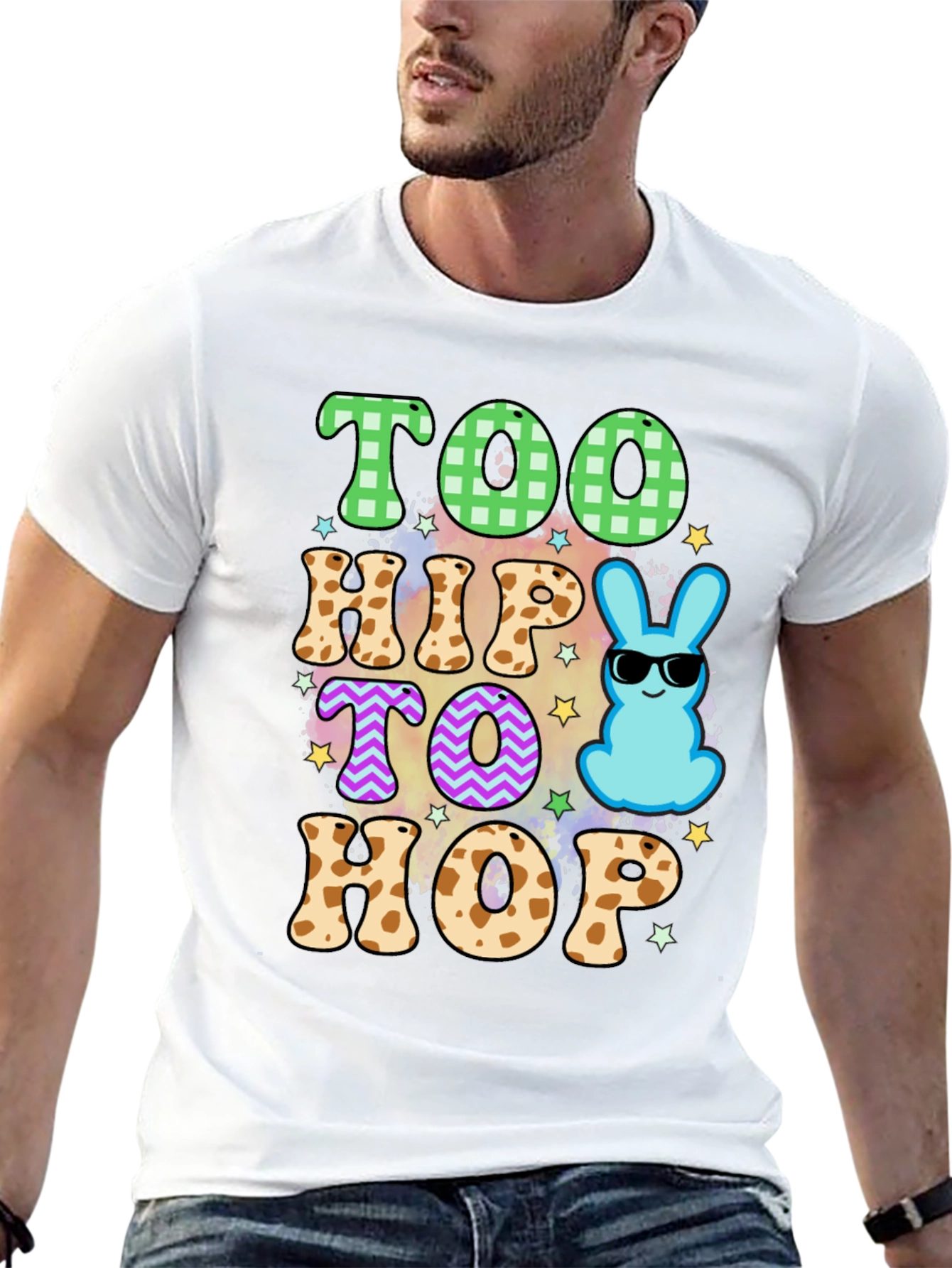 Too Hip to Hop Easter Graphic Tee