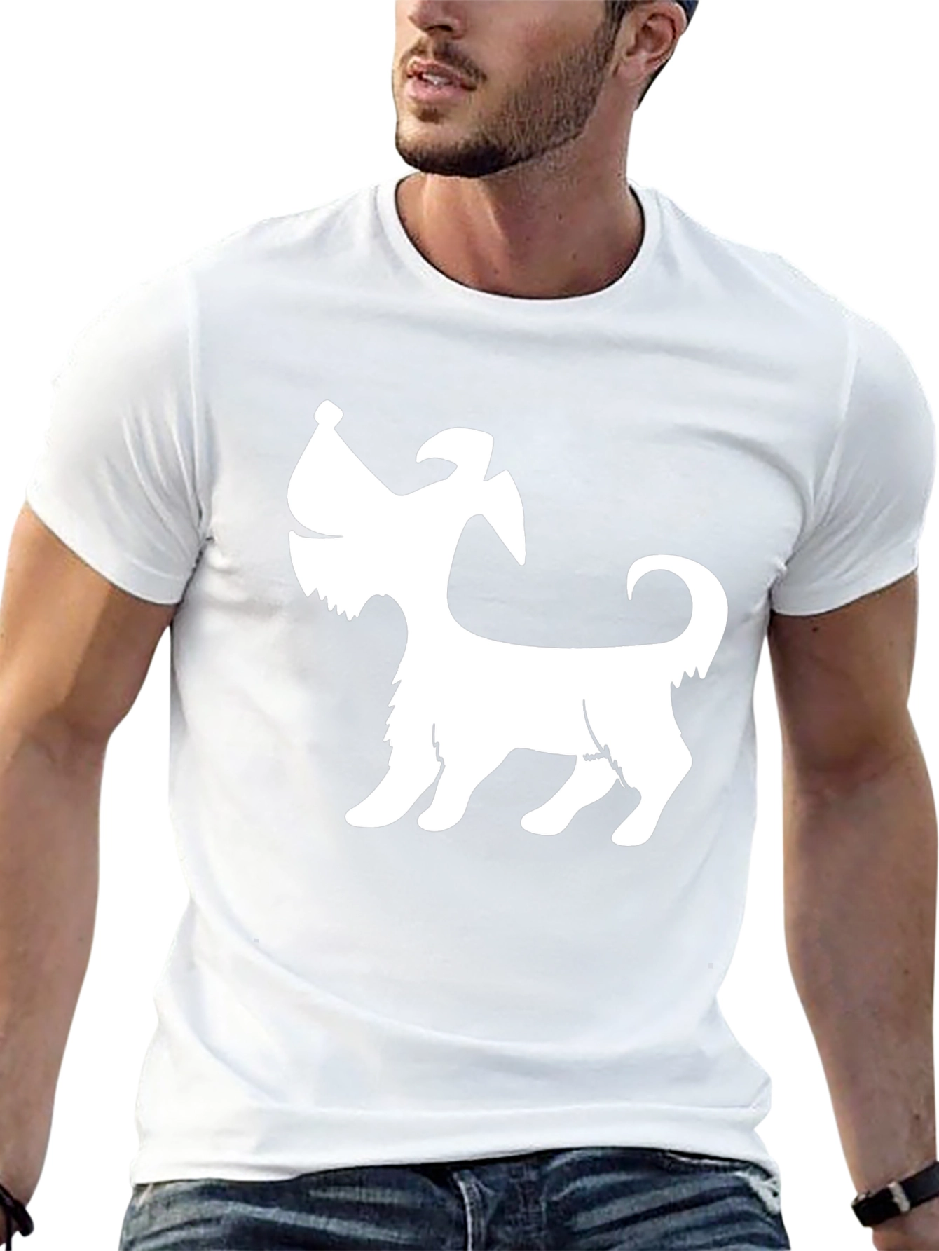 Dog Silhouette Black T-Shirt