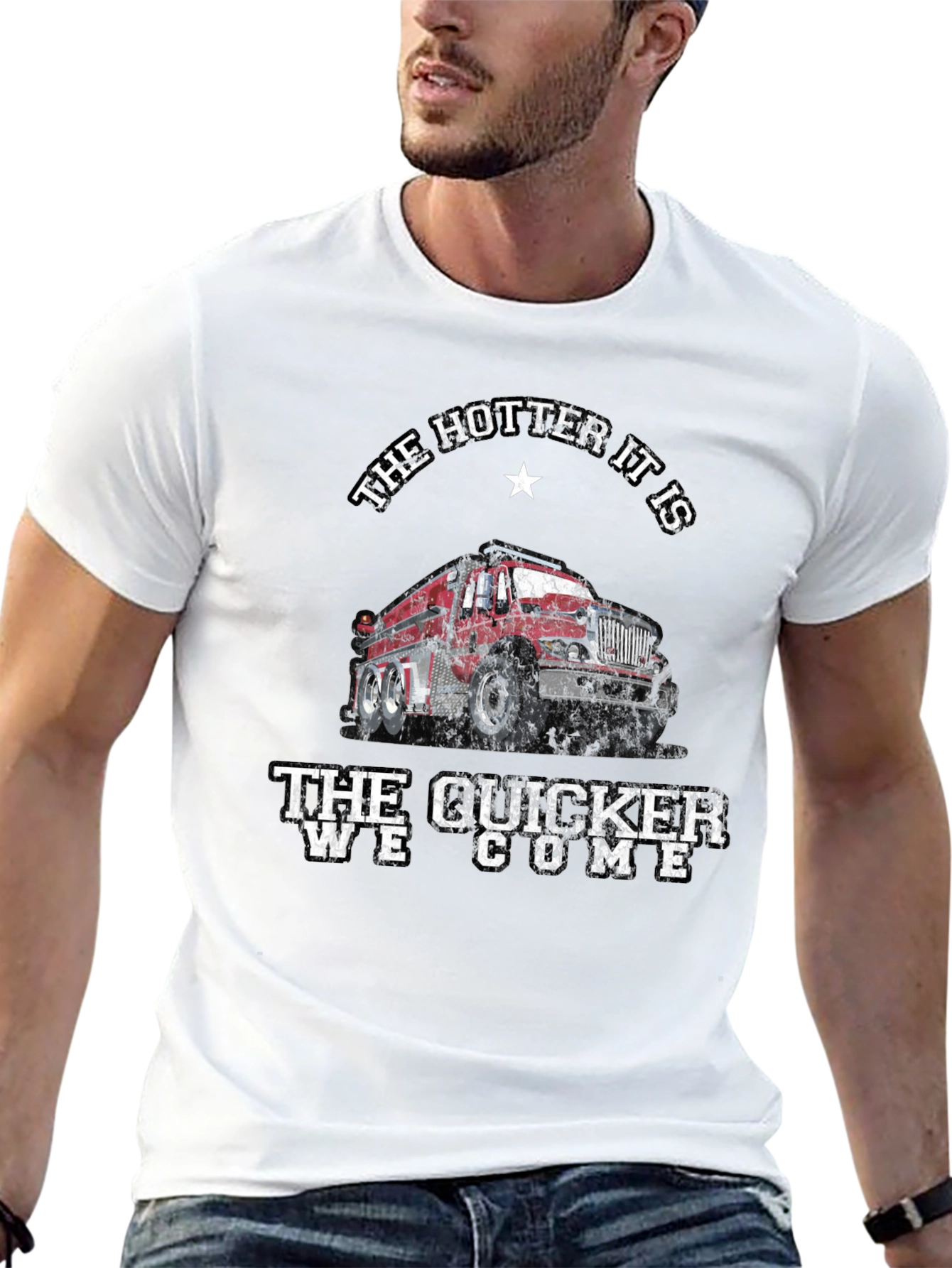 Fire Truck T-Shirt - The Hotter It Is...