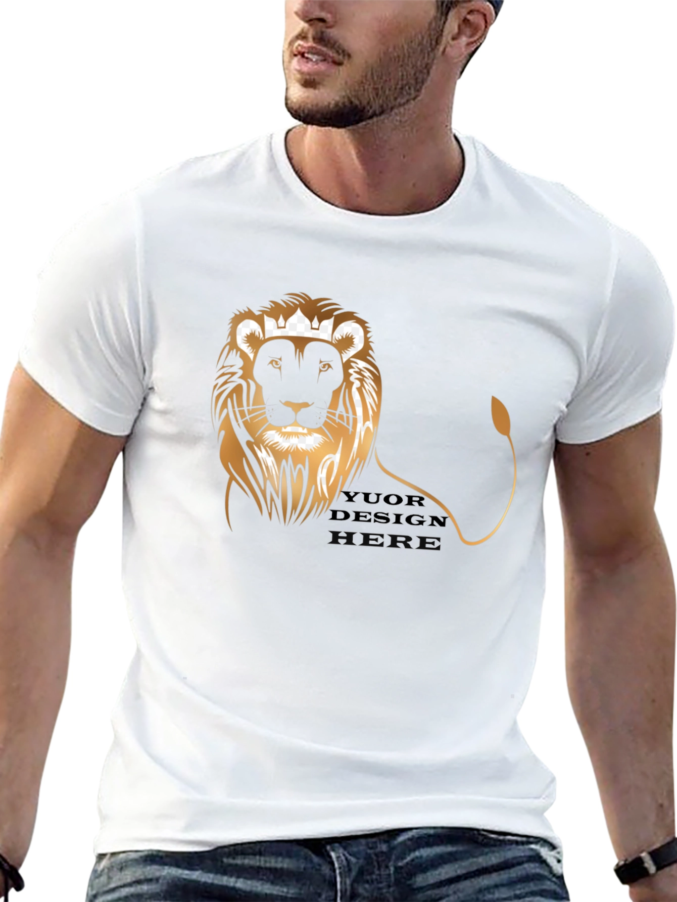 King Lion Black Graphic Tee