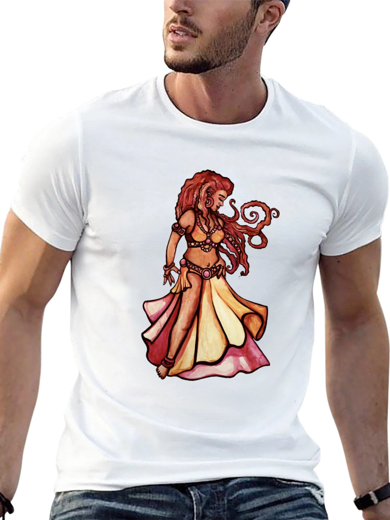 Belly Dance Art T-Shirt - Unique Graphic Tee
