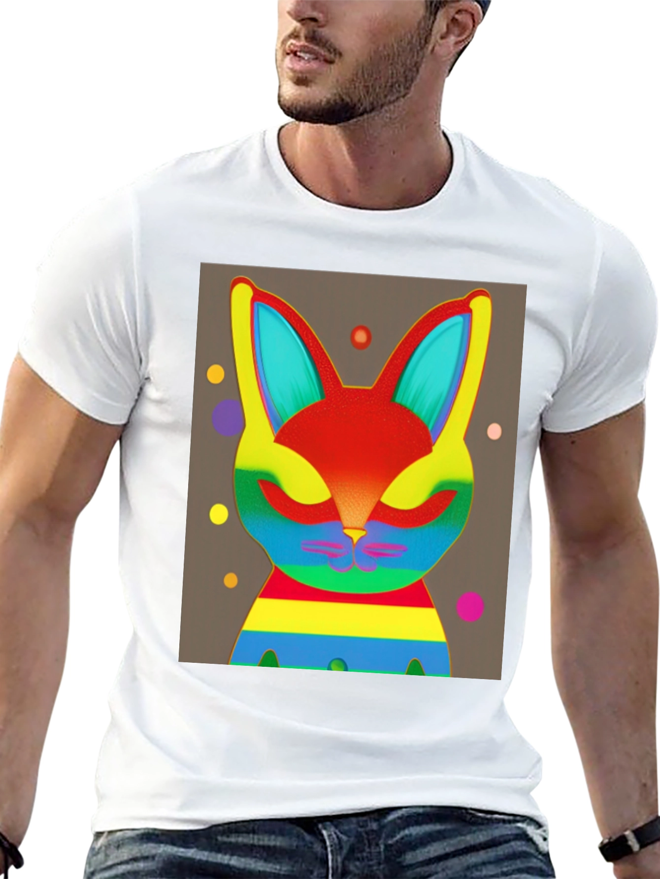 Rainbow Rabbit Graphic Tee - Unisex