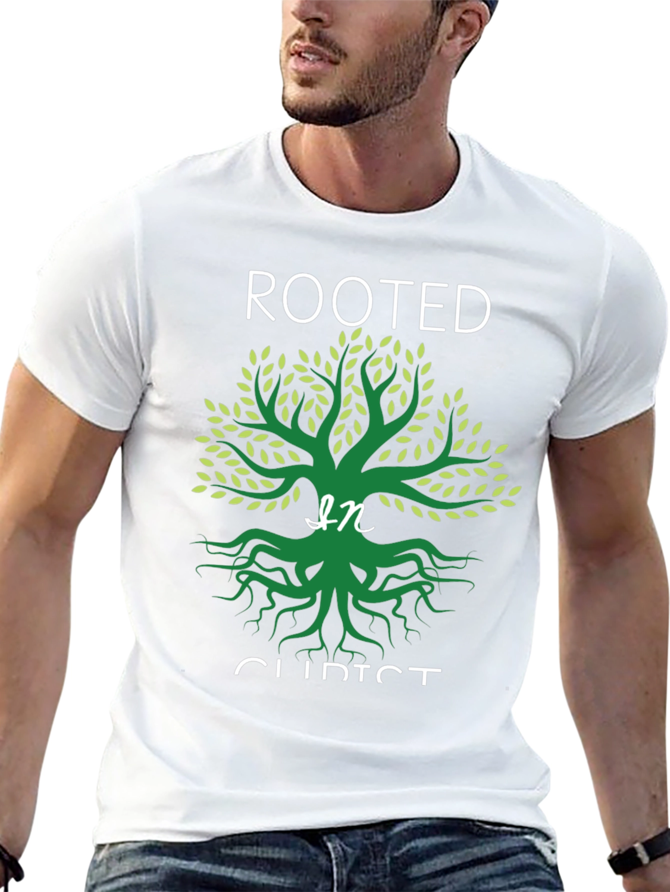 Rooted in Christ Graphic Tee - Christian T-Shirt