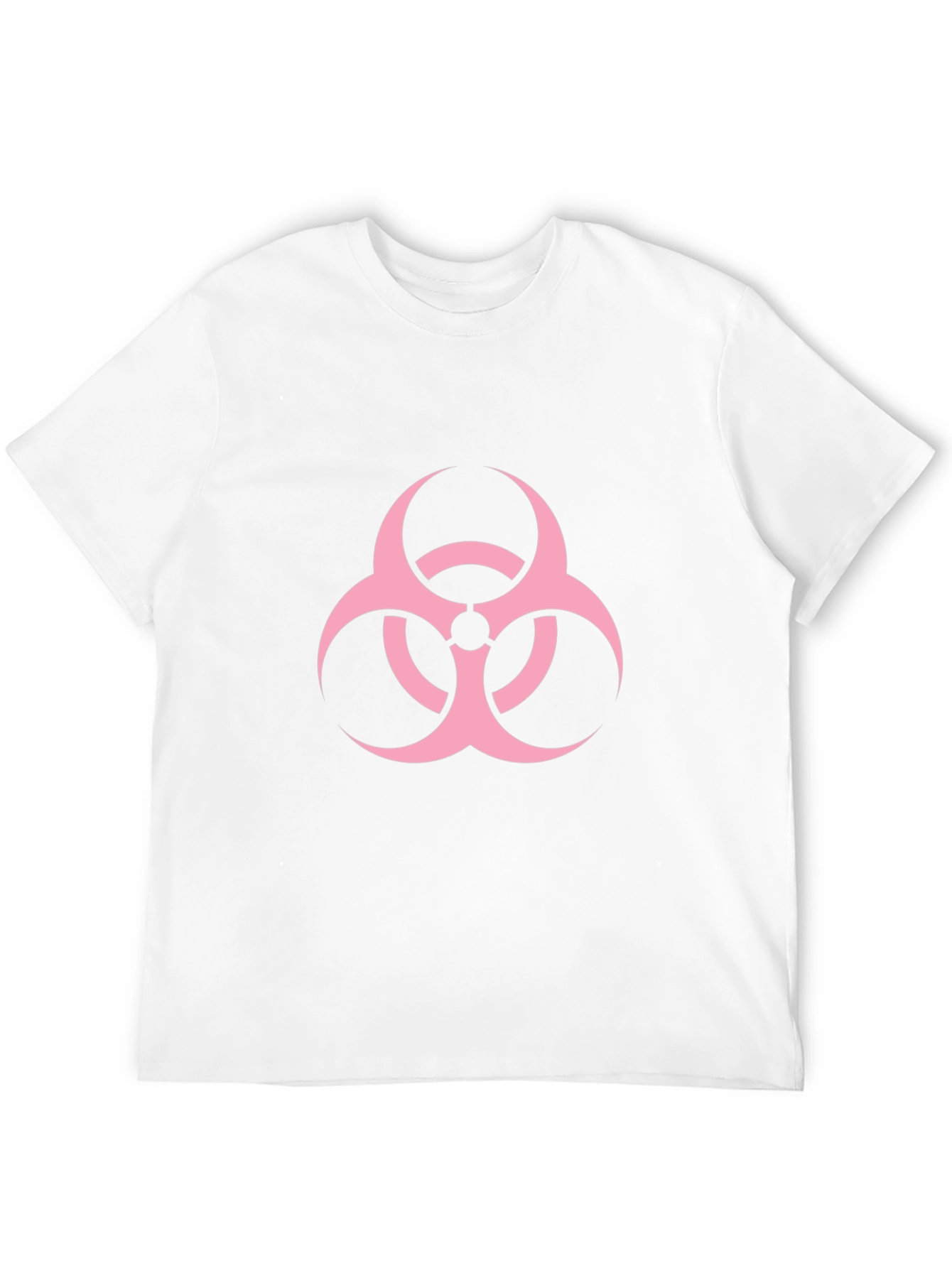 Biohazard Pink Graphic T-Shirt - Black Cotton Casual Tee