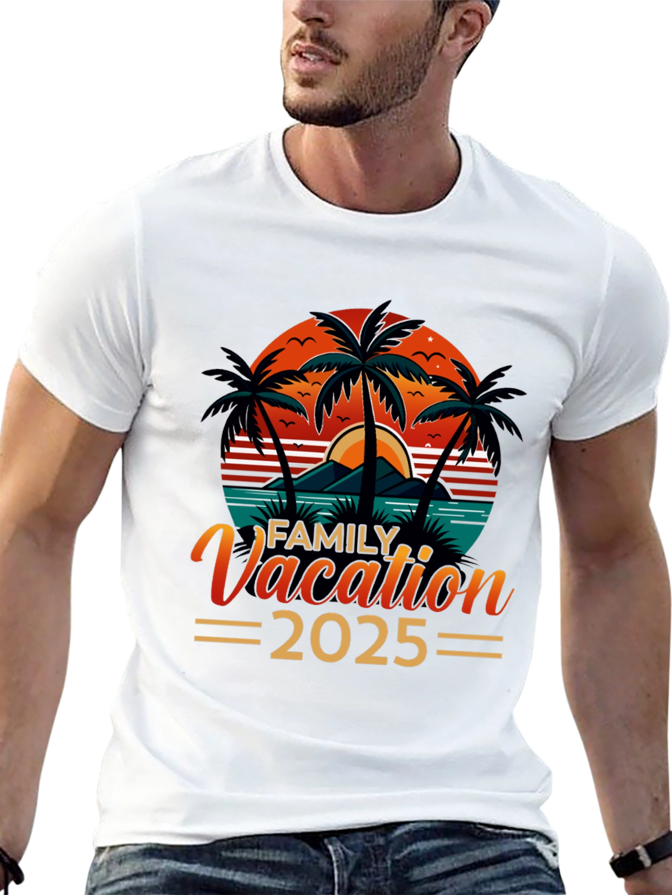 Family Vacation 2025 Black T-Shirt