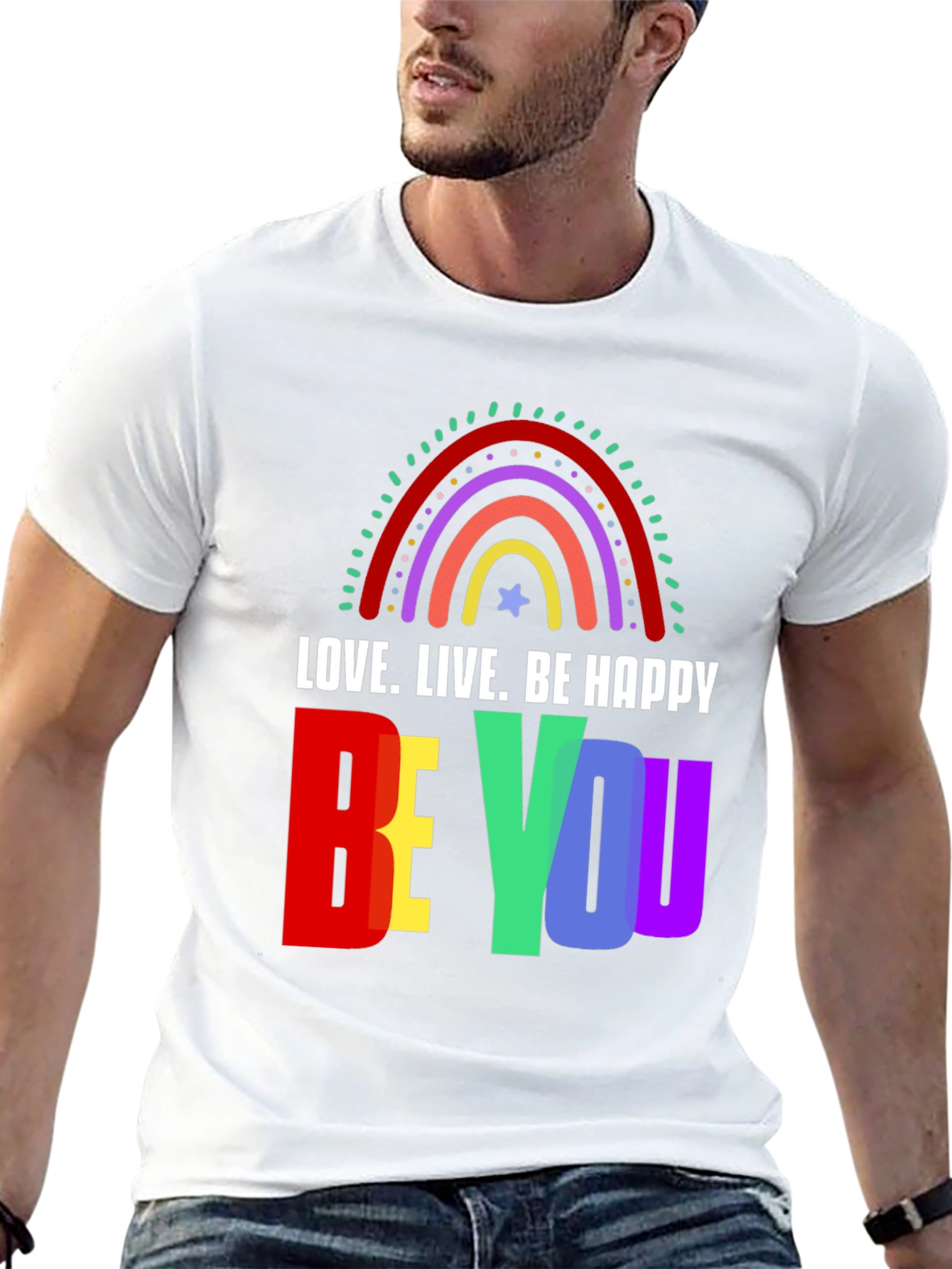 Love. Live. Be Happy - Graphic T-Shirt