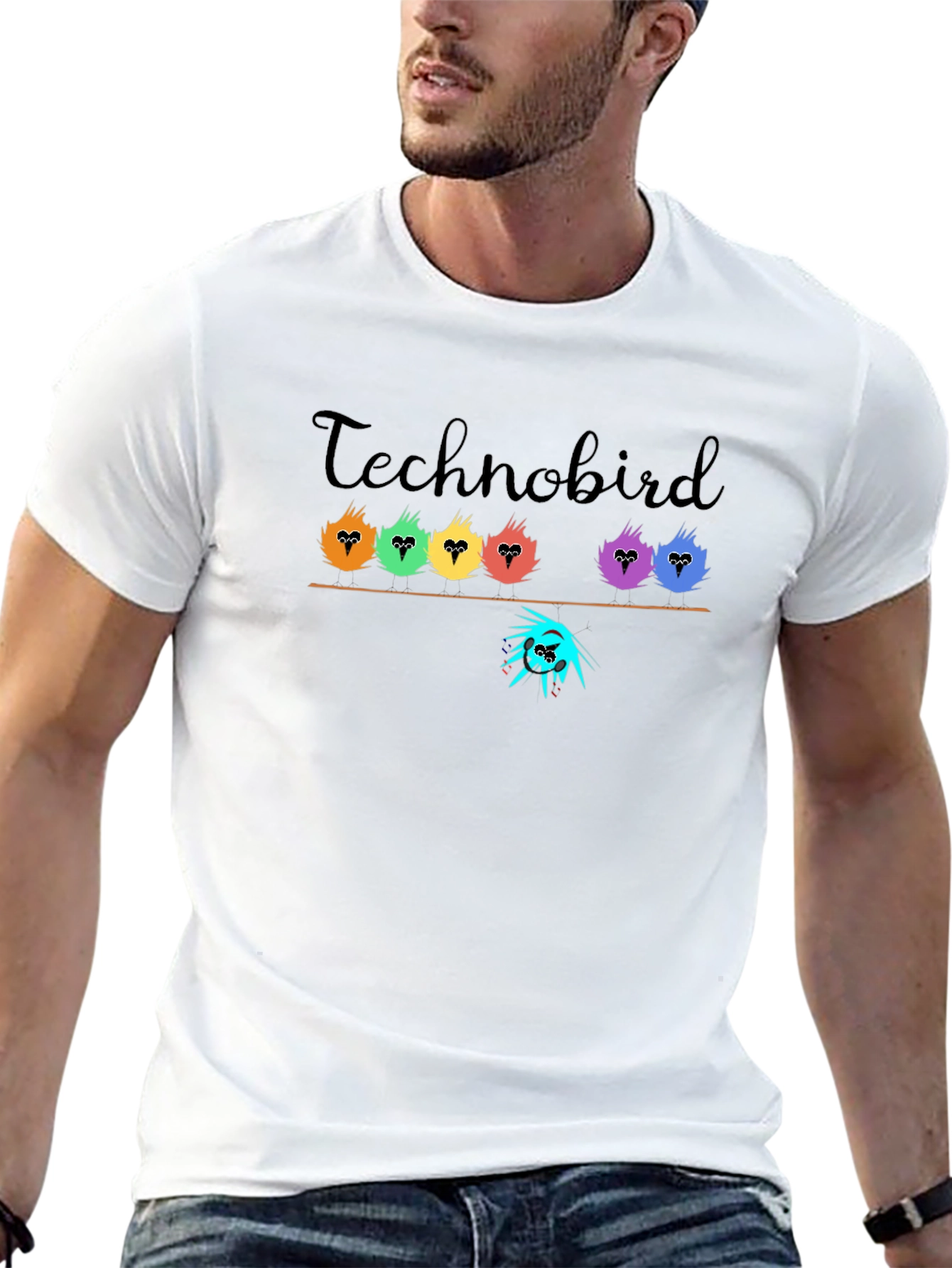 Technobird Graphic Tee - Black