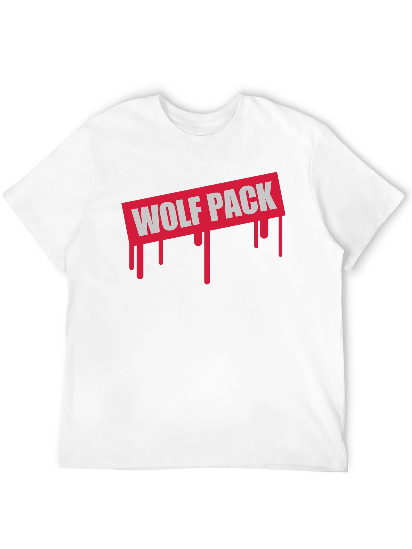Wolf Pack Graphic Tee - Black Cotton T-Shirt