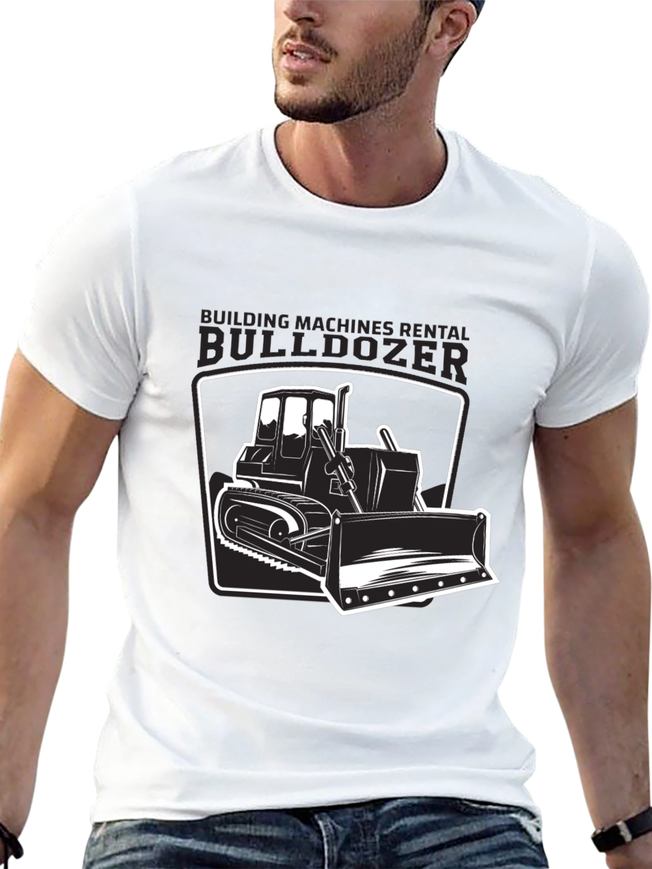 Bulldozer Graphic T-Shirt - Construction Vehicle Tee