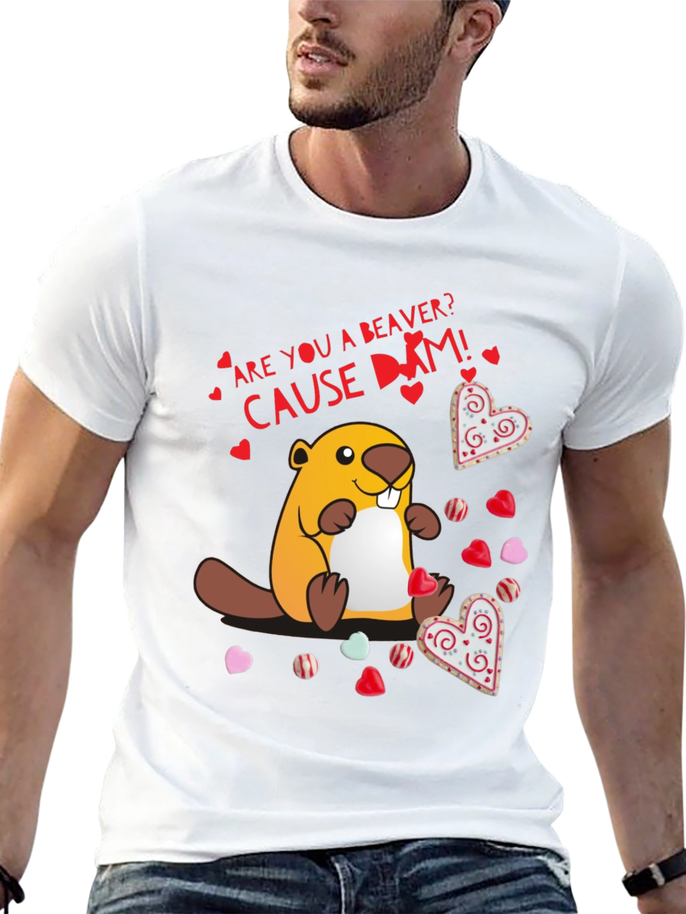 Funny Beaver Valentines Day T-Shirt