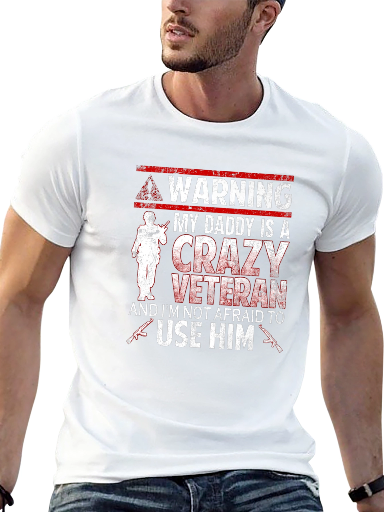 Warning Crazy Veteran T-Shirt
