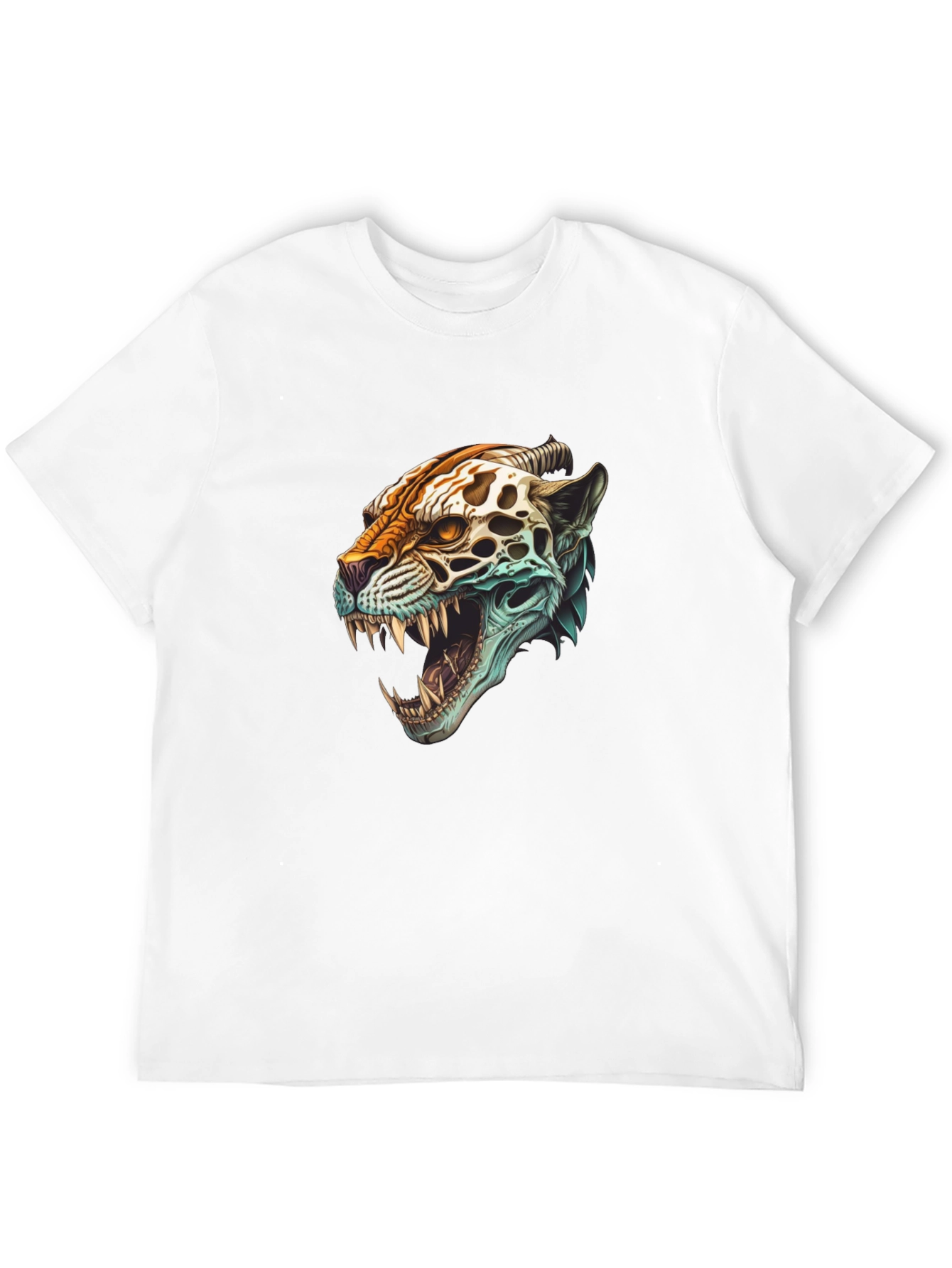 Jaguar Skull Graphic Print T-Shirt