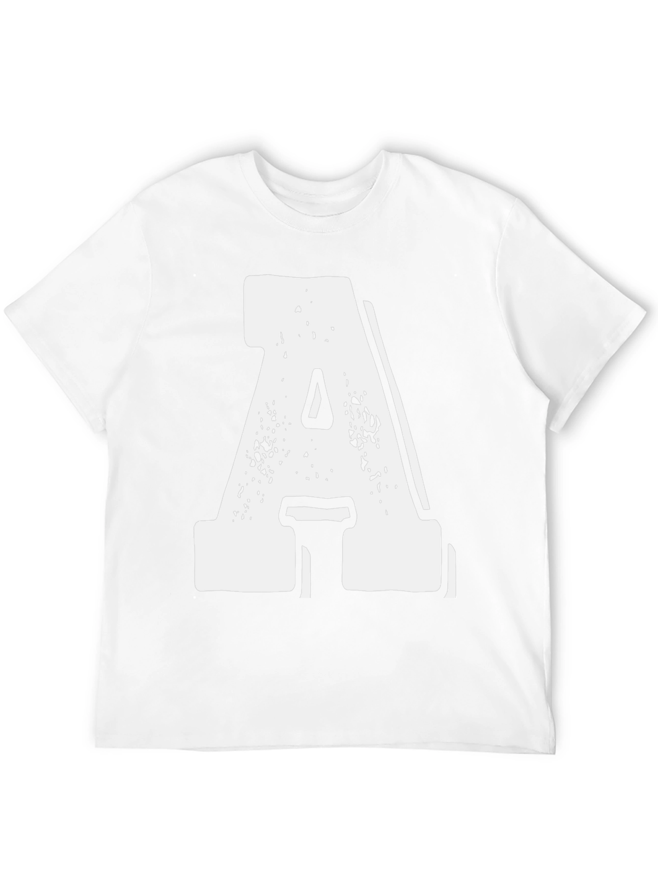 Bold Letter A Graphic Print T-Shirt