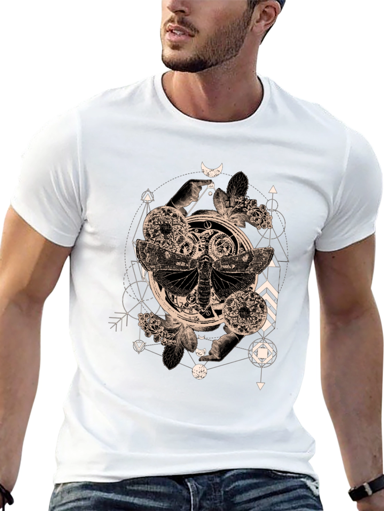 Occult Moth Graphic Tee - Black T-Shirt