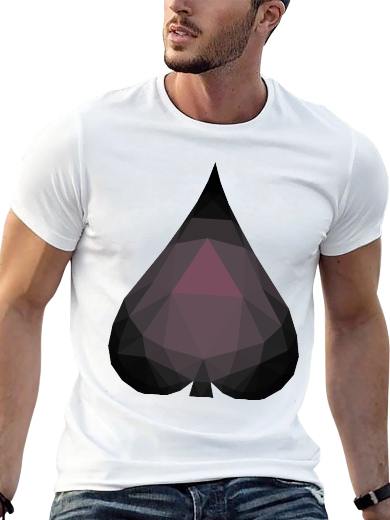Geometric Spade Tee - Modern Style