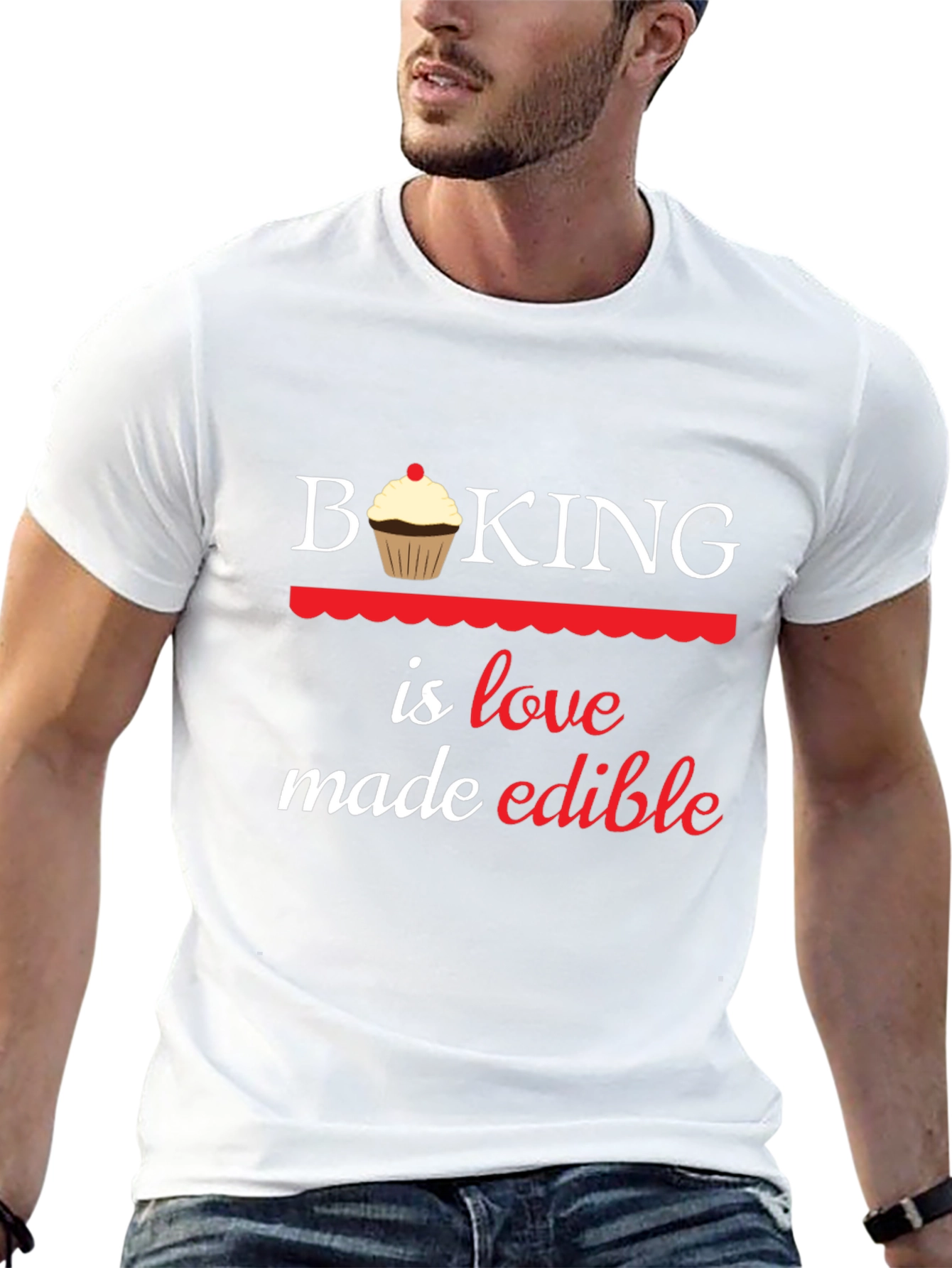 Baking is Love Made Edible Graphic T-Shirt