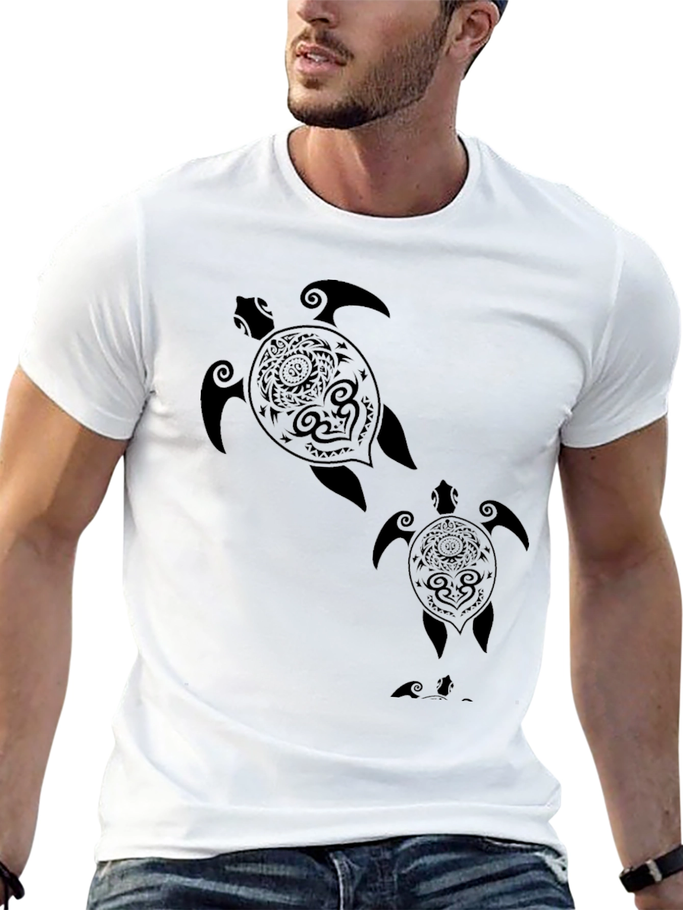 Turtle Graphic Tee - Black