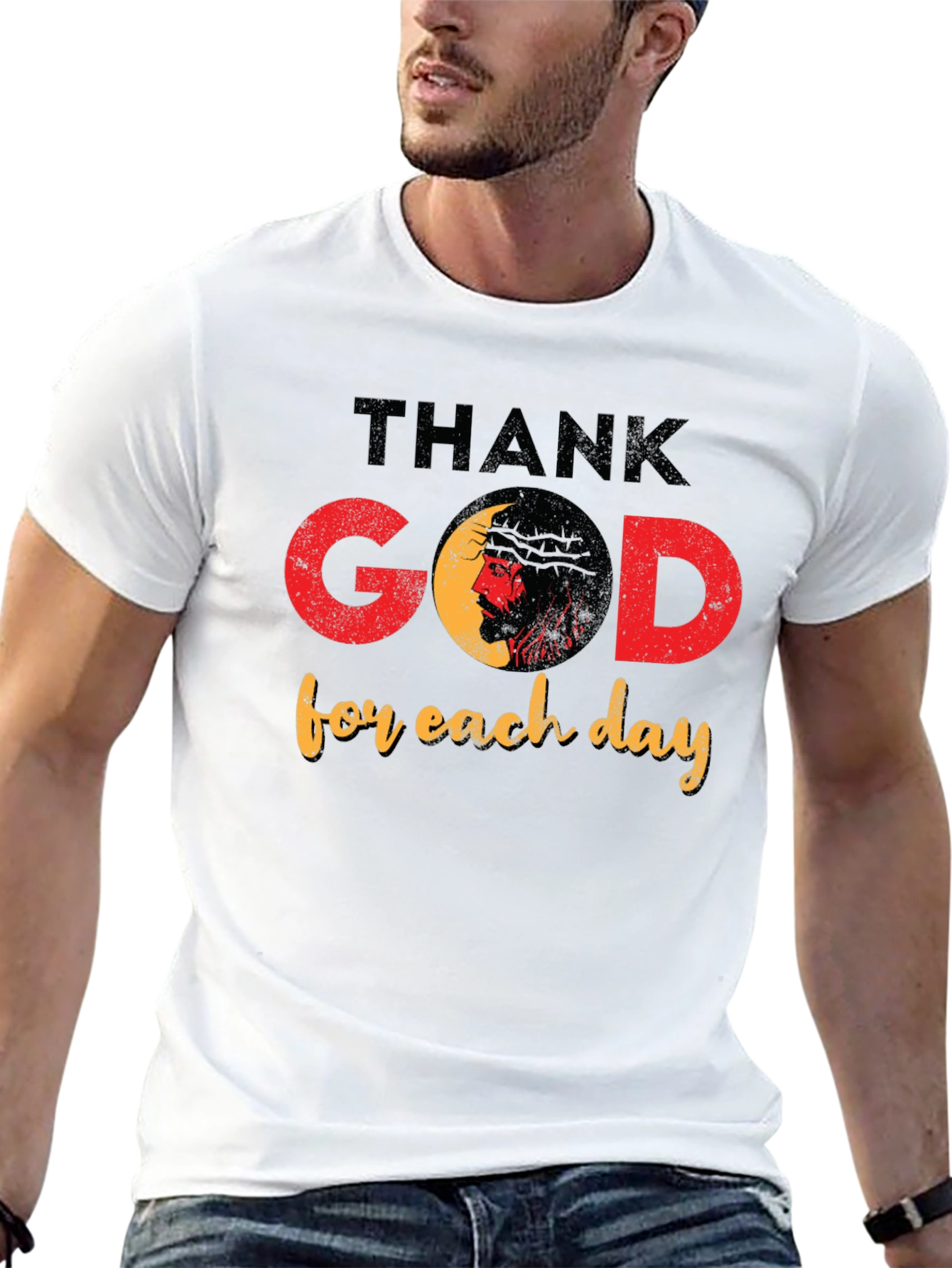 Thank God for Each Day Black T-Shirt